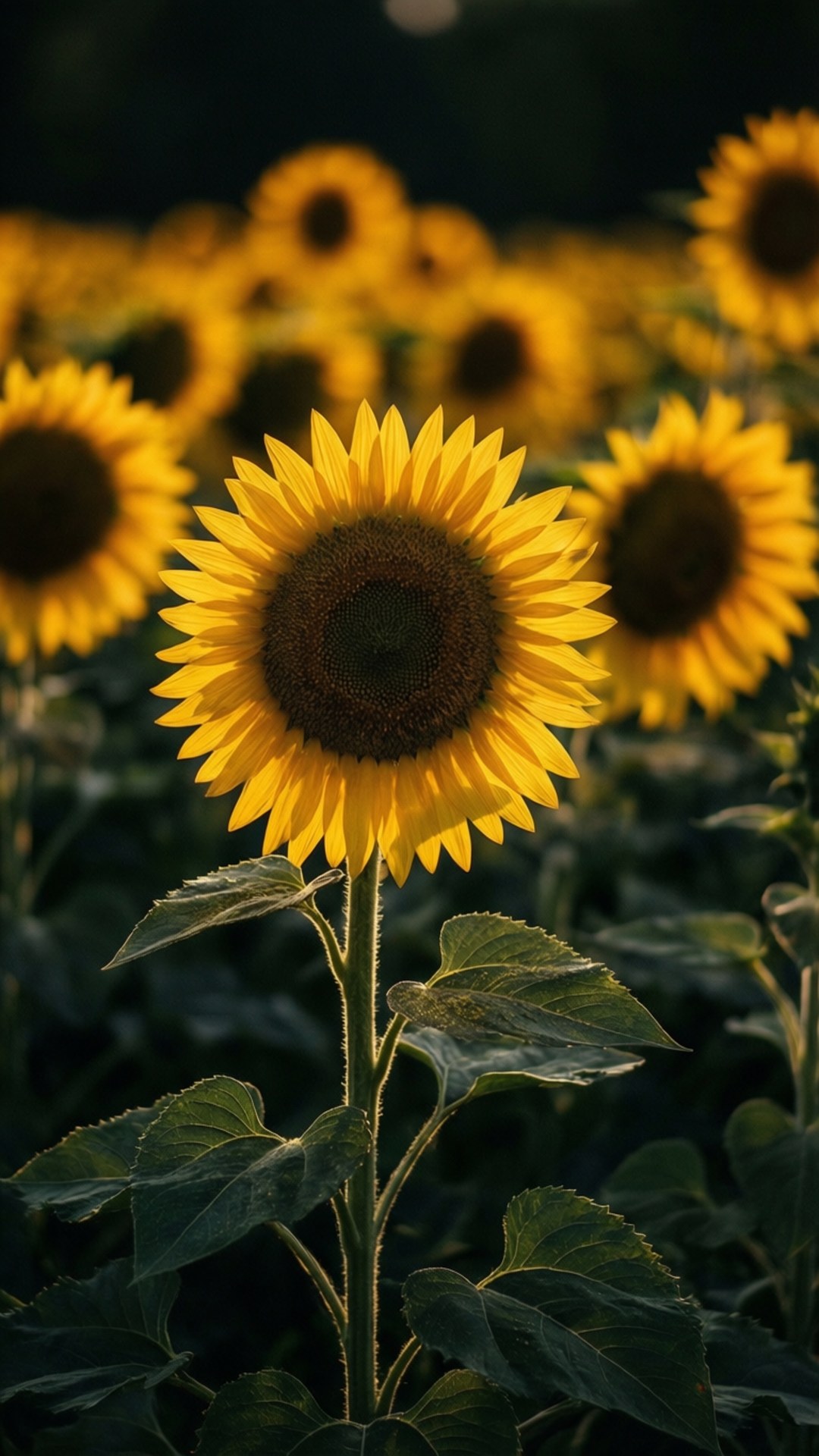 Lone Sunflower, sunflower, golden hour, Full HD Phone Wallpaper