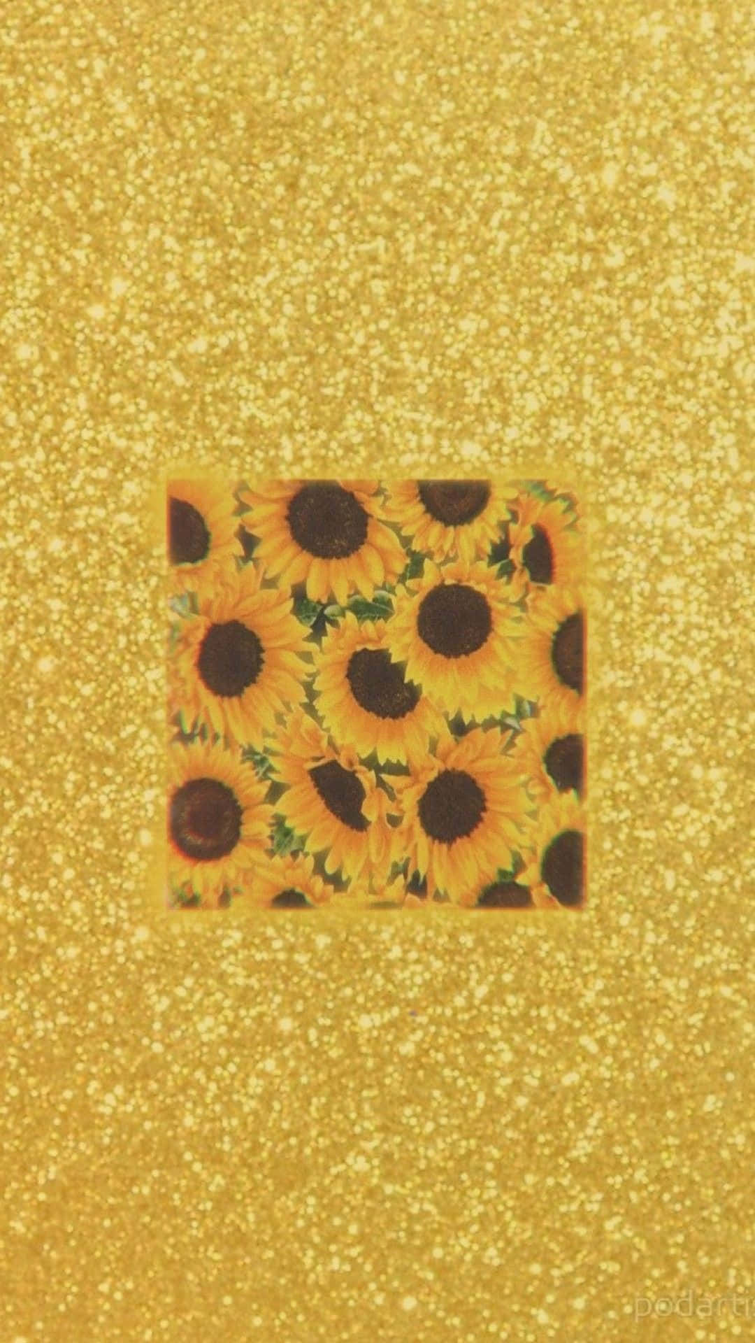 yellow glitter, sunflowers, sparkling golden glitter background, Full HD Phone Wallpaper
