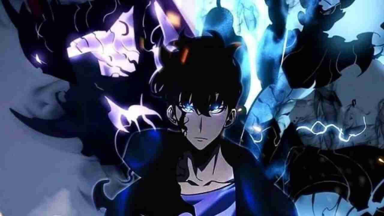 Sung Jin Woo, glowing blue eyes, electric energy, HD Desktop Wallpaper