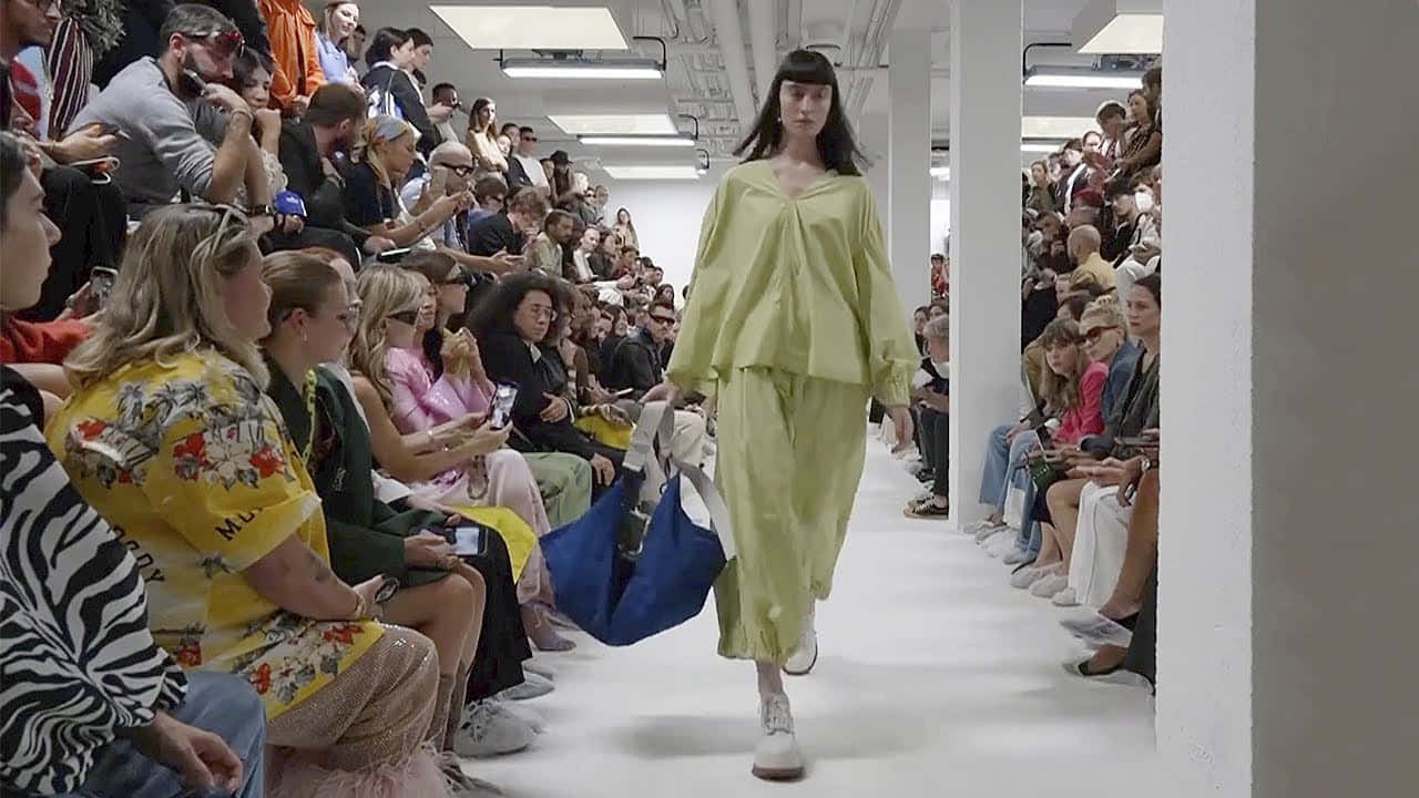 Sunnei, Spring Summer 2023, lime-green, HD Desktop Wallpaper