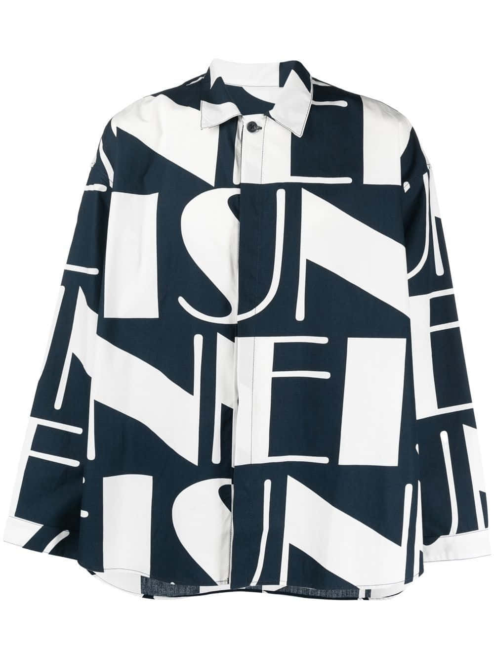 Sunnei, men s macro logo shirt, navy blue, HD Phone Wallpaper