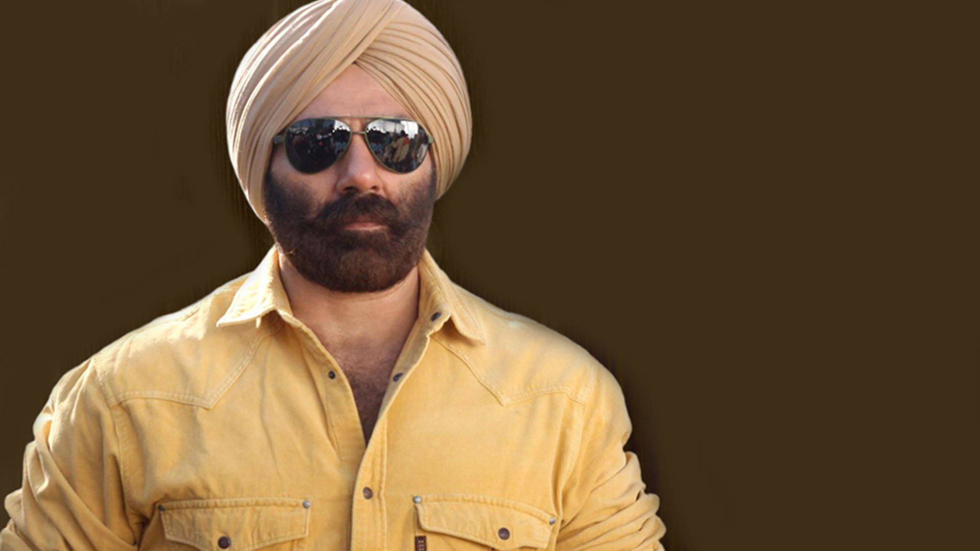 Sunny Deol, beige turban, sunglasses, Full HD Desktop Wallpaper