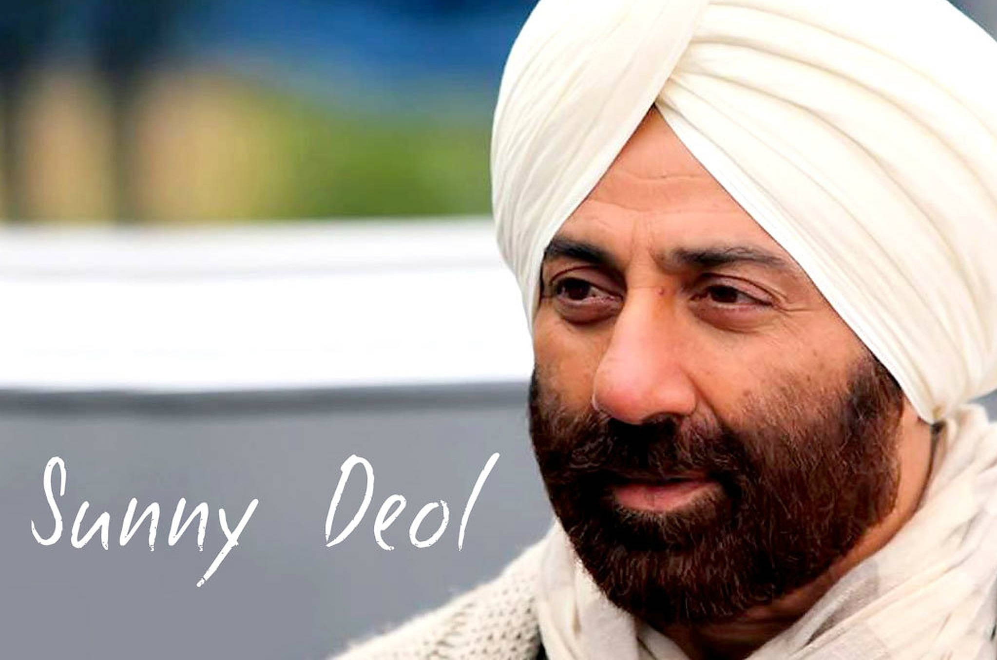 Sunny Deol, white turban, scarf, Full HD Desktop Wallpaper