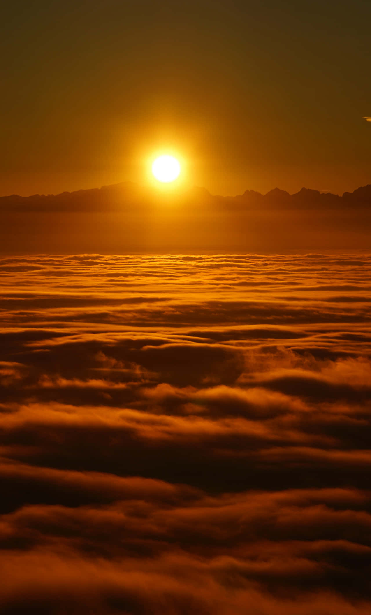 Sunrise iPhone, sun, mountains, Full HD Phone Wallpaper