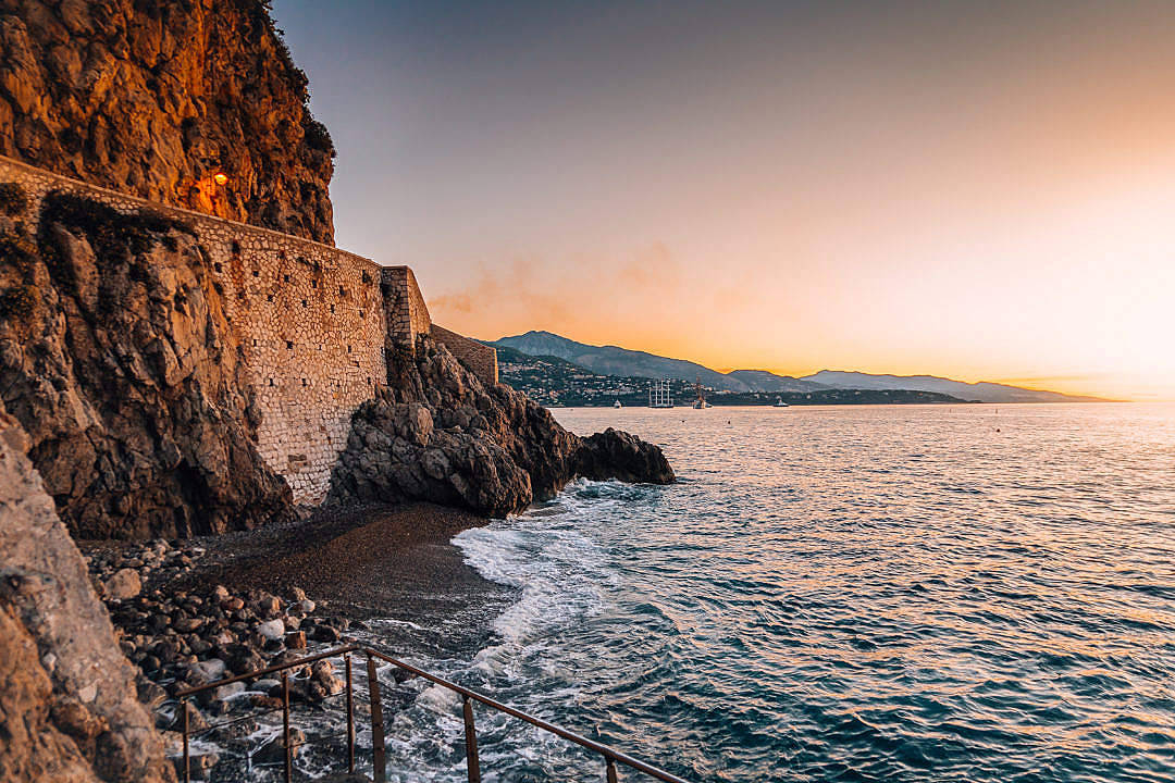 coastline, sunrise, nature, SD Desktop Wallpaper
