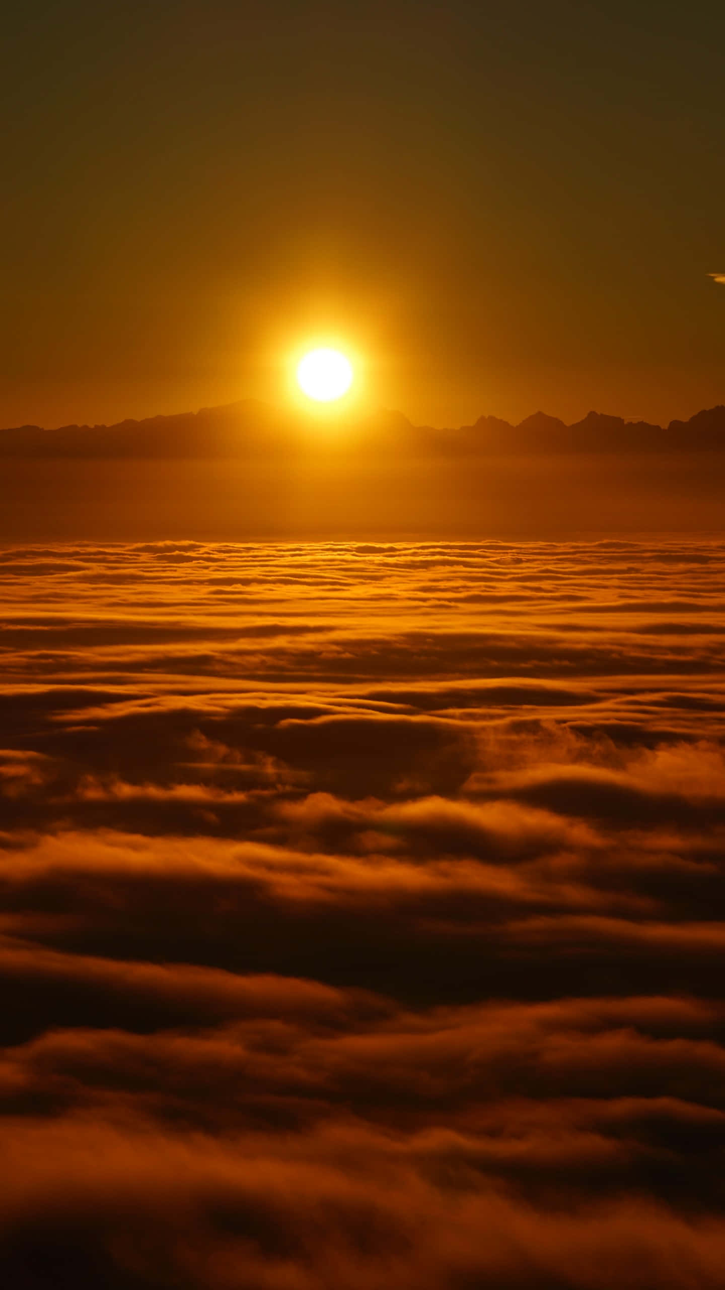 morning sunrise, distant mountains, golden glow, 2K Phone Wallpaper