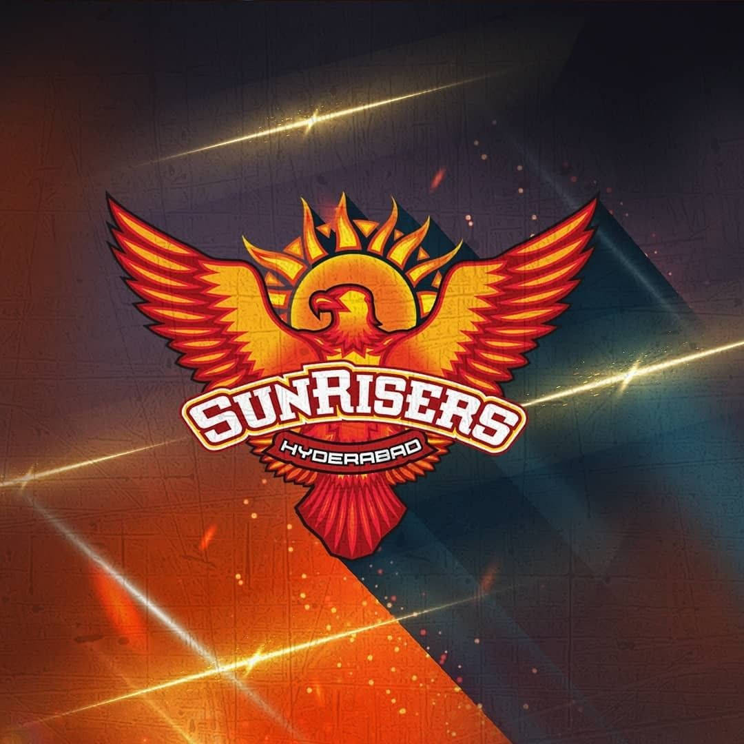 Sunrisers Hyderabad, golden lights, fiery eagle logo, SD Desktop Wallpaper