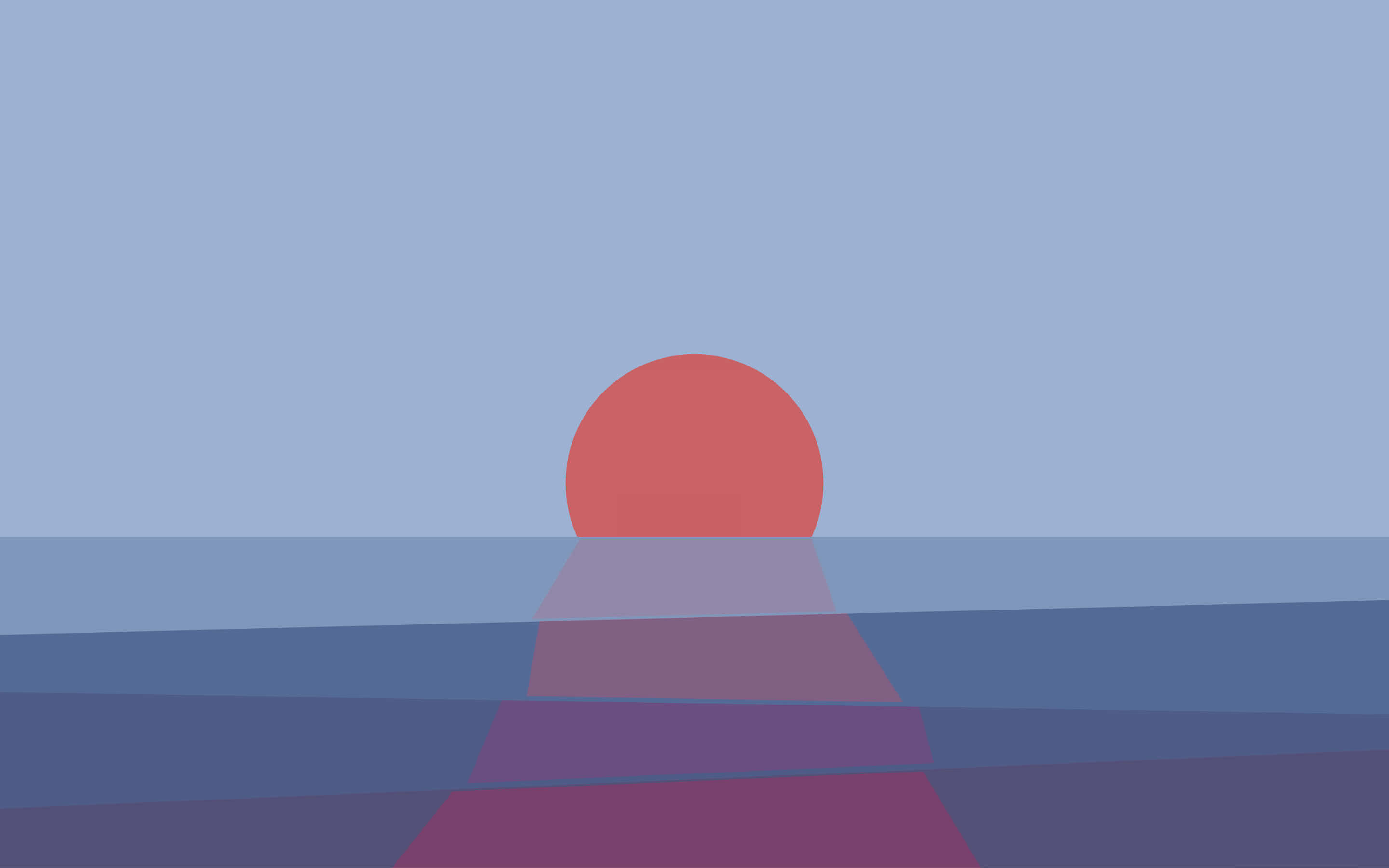 red orange sunset, horizon, minimal background, 2K Desktop Wallpaper