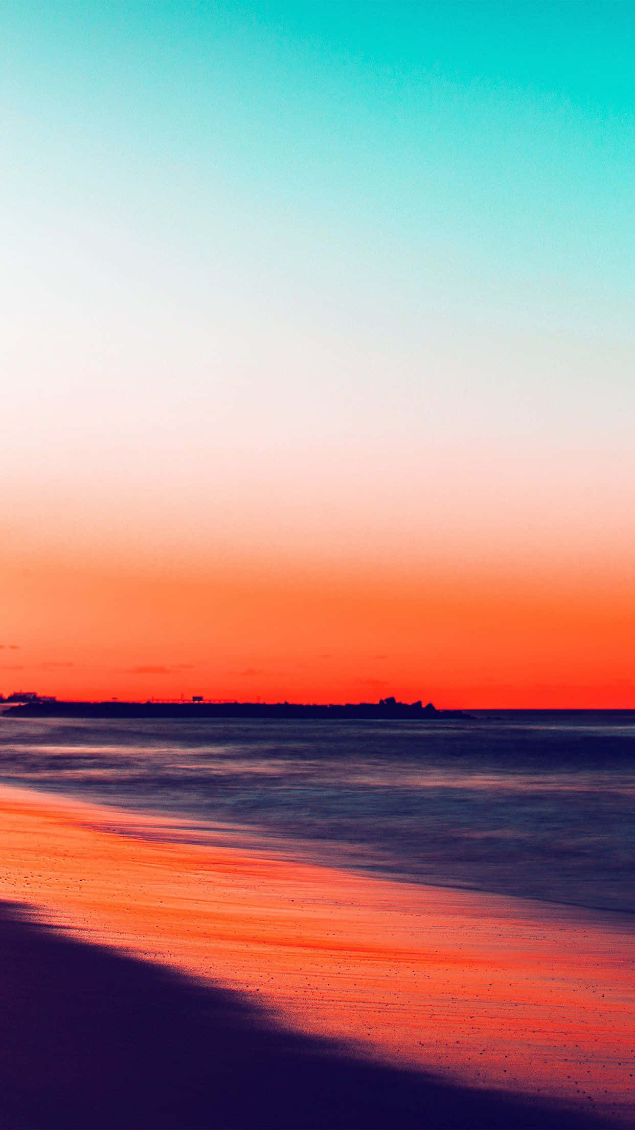 Sunset Beach iPhone, sunset, beach, Full HD Phone Wallpaper