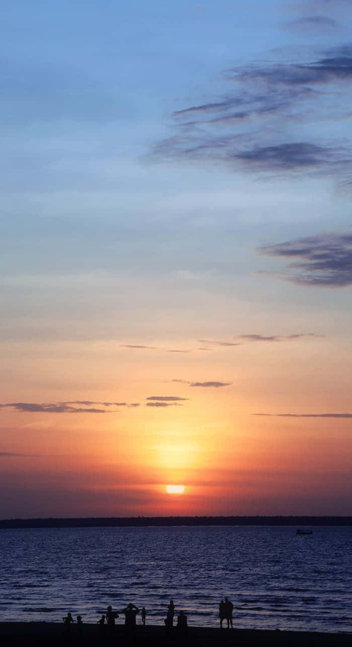 Sunset Beach iPhone, beach, sunset, HD Phone Wallpaper