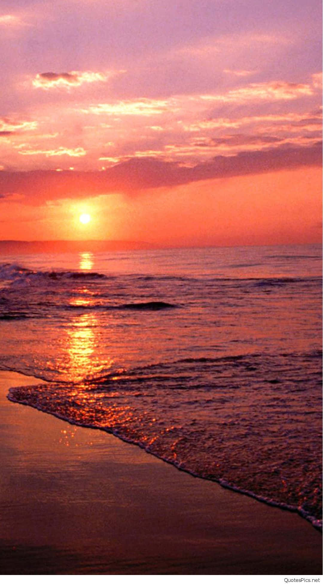 Sunset Beach iPhone, sunset, beach, Full HD Phone Wallpaper