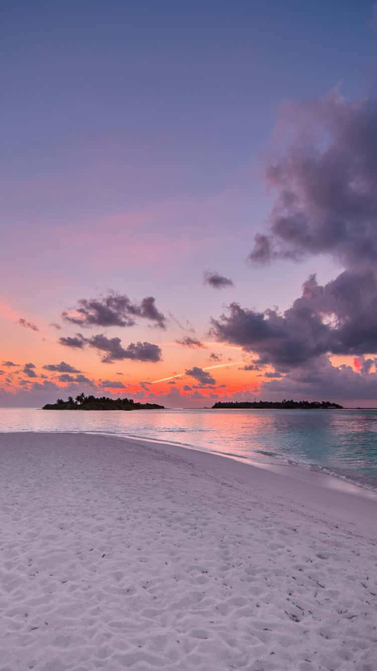Sunset Beach iPhone, sunset, beach, HD Phone Wallpaper