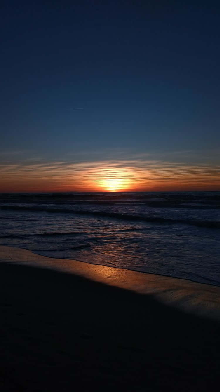 Sunset Beach iPhone, sunset, ocean, HD Phone Wallpaper