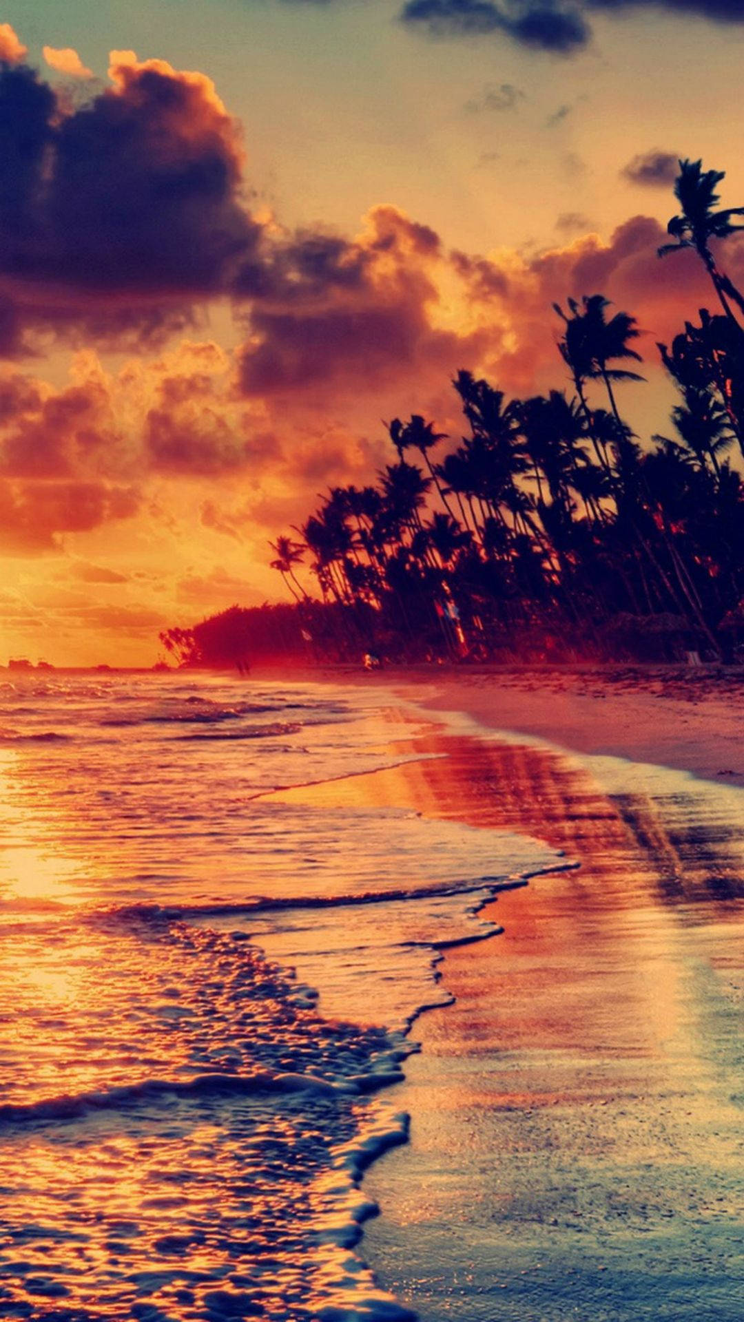 Sunset, ocean, sky, Full HD Phone Wallpaper