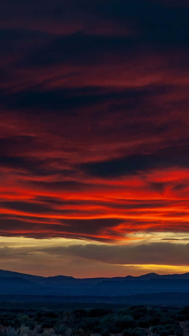 dark red sunset cloud, desert sunset, fiery reds, SD Phone Wallpaper