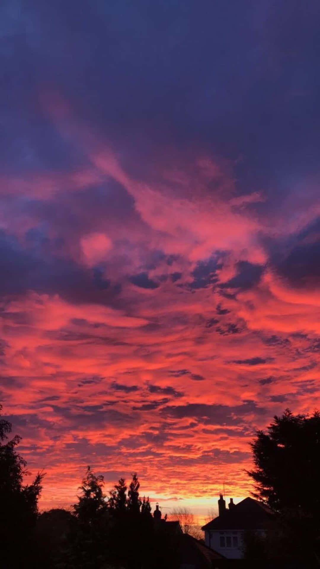 purple red sunset cloud, twilight sky, vibrant red and purple clouds, Full HD Phone Wallpaper