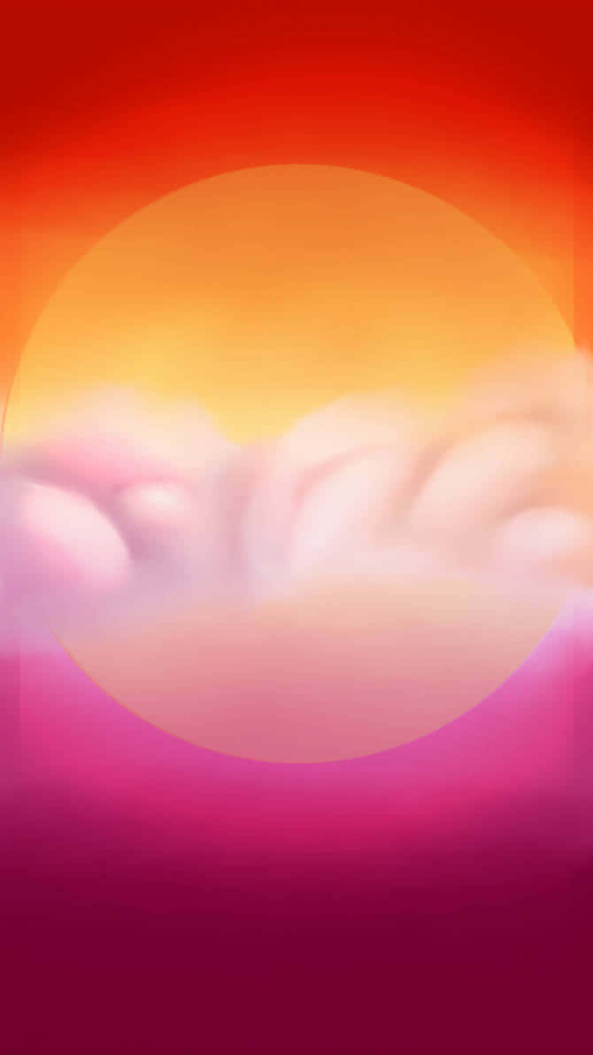 sun, warm hues, soft clouds, SD Phone Wallpaper