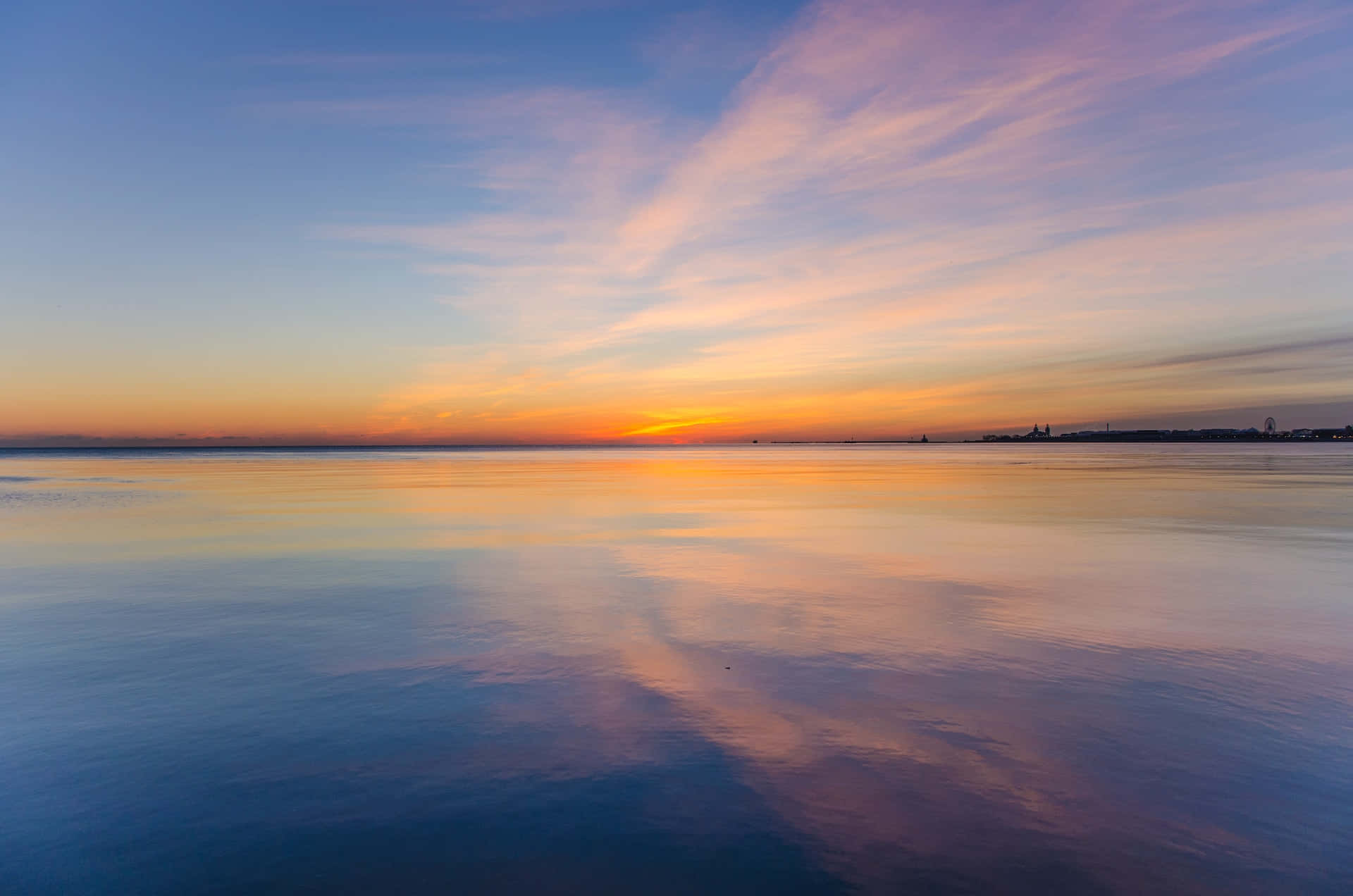 Sunset Hues, orange, pink, Full HD Desktop Wallpaper