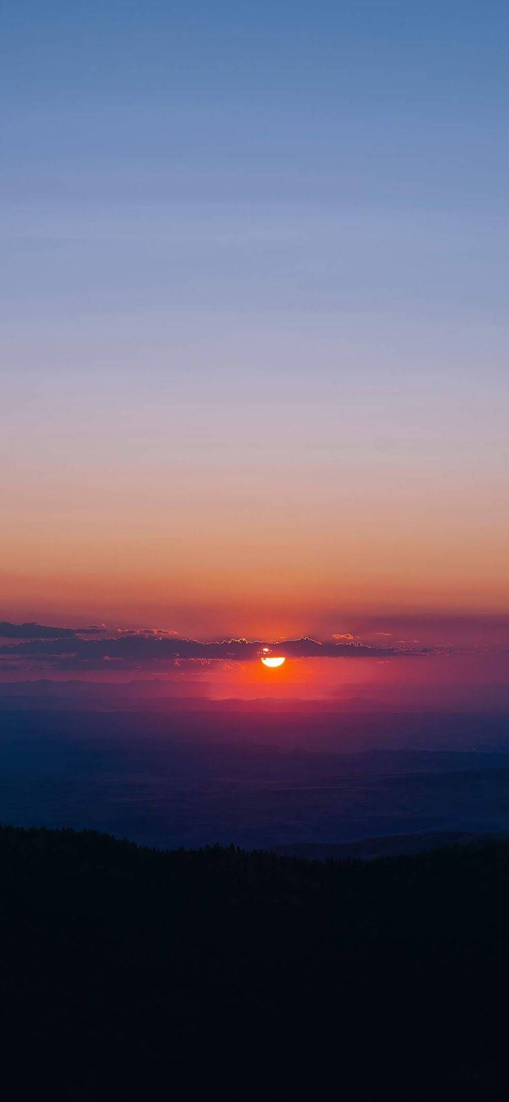 iPhone 11, sunset, fiery orange, HD Phone Wallpaper