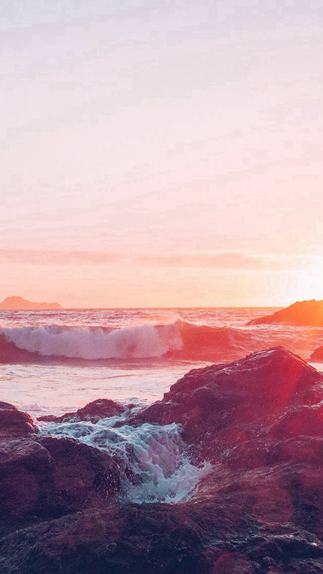 vintage iPhone, nature, ocean, SD Phone Wallpaper