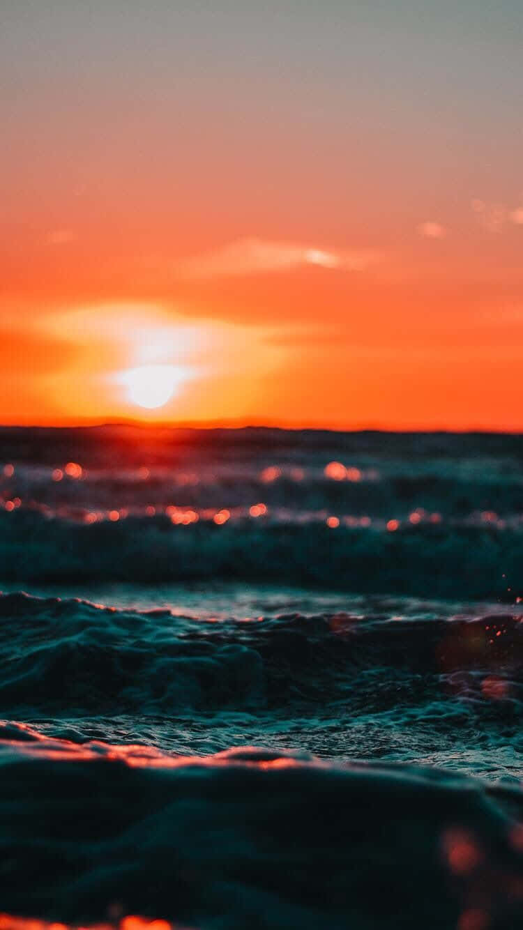 Sunset, Ocean, Waves, HD Phone Wallpaper