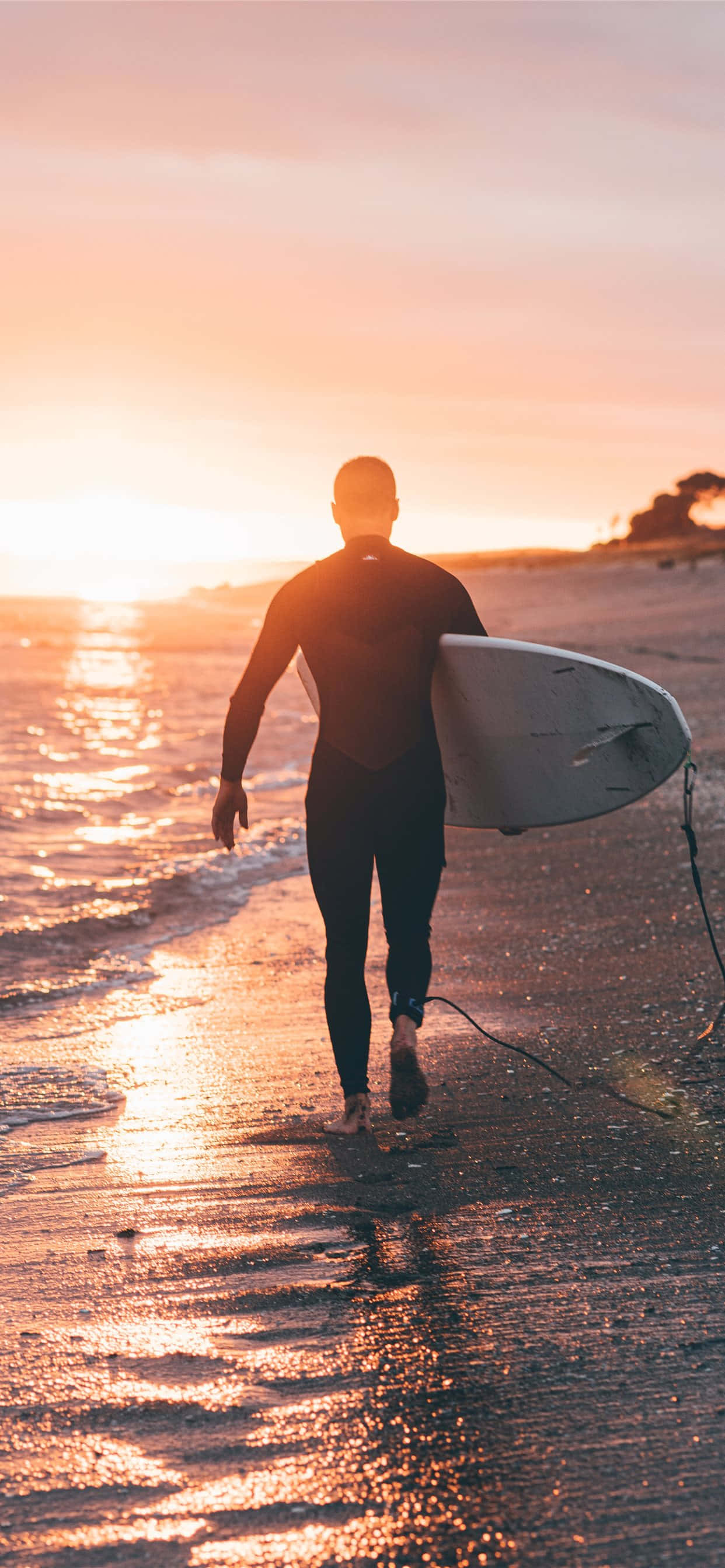 surfer, wetsuit, surfboard, 2K Phone Wallpaper