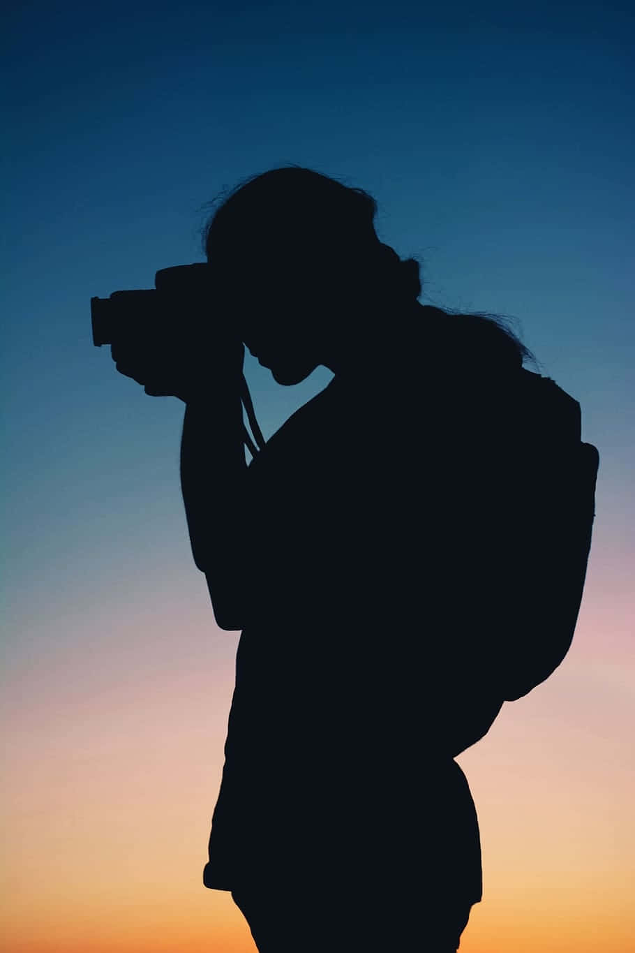 silhouette, photographer, sunset, HD Phone Wallpaper
