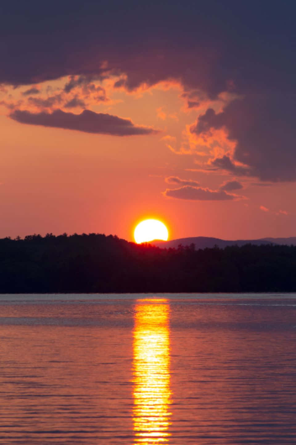 sunset, ocean sunset, calm lake, HD Phone Wallpaper