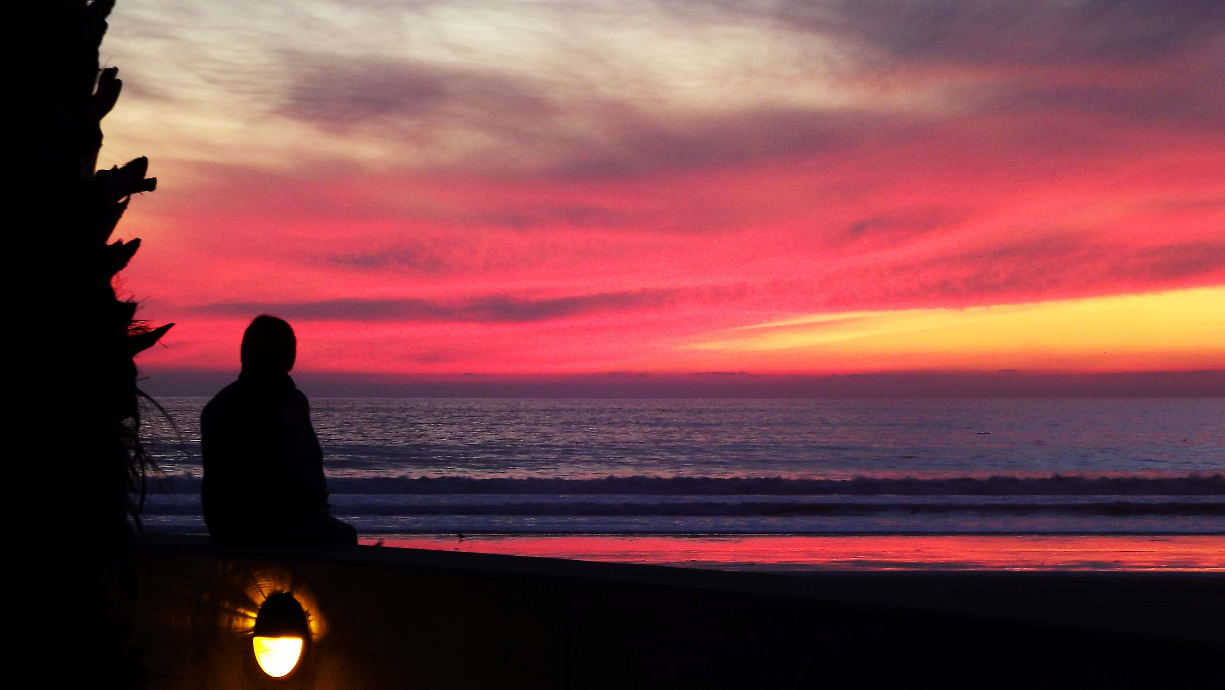 Sunset Silhouette, pier, sunset, 4K Desktop Wallpaper