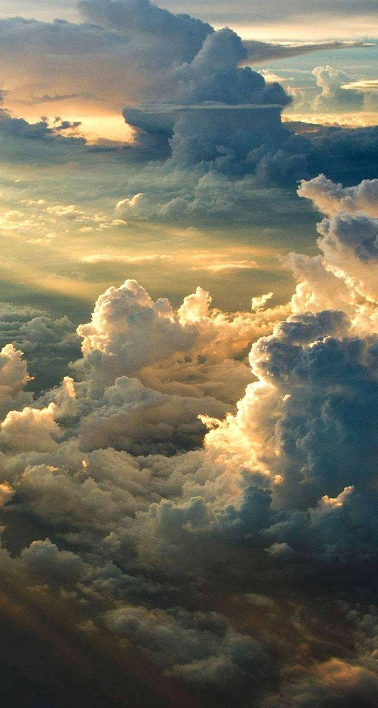 8K, iPhone, cloudy sunset, HD Phone Wallpaper