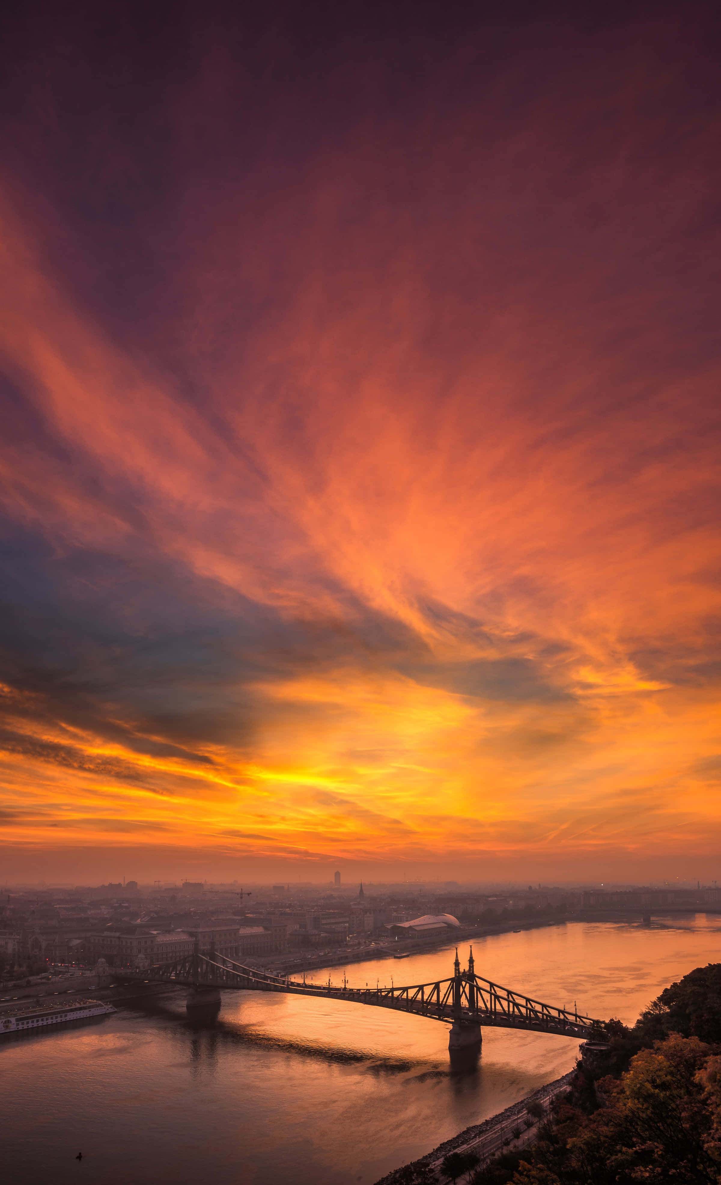 Sunset View, 2400 x 3943, mountain peak, 4K Phone Wallpaper