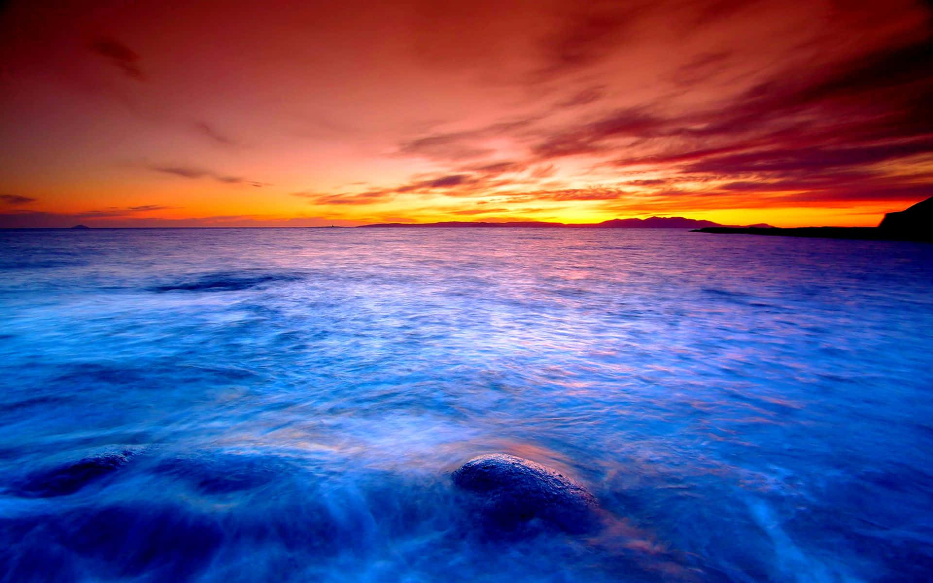 Sunset View, 1920 x 1200, serene lake, Full HD Desktop Wallpaper