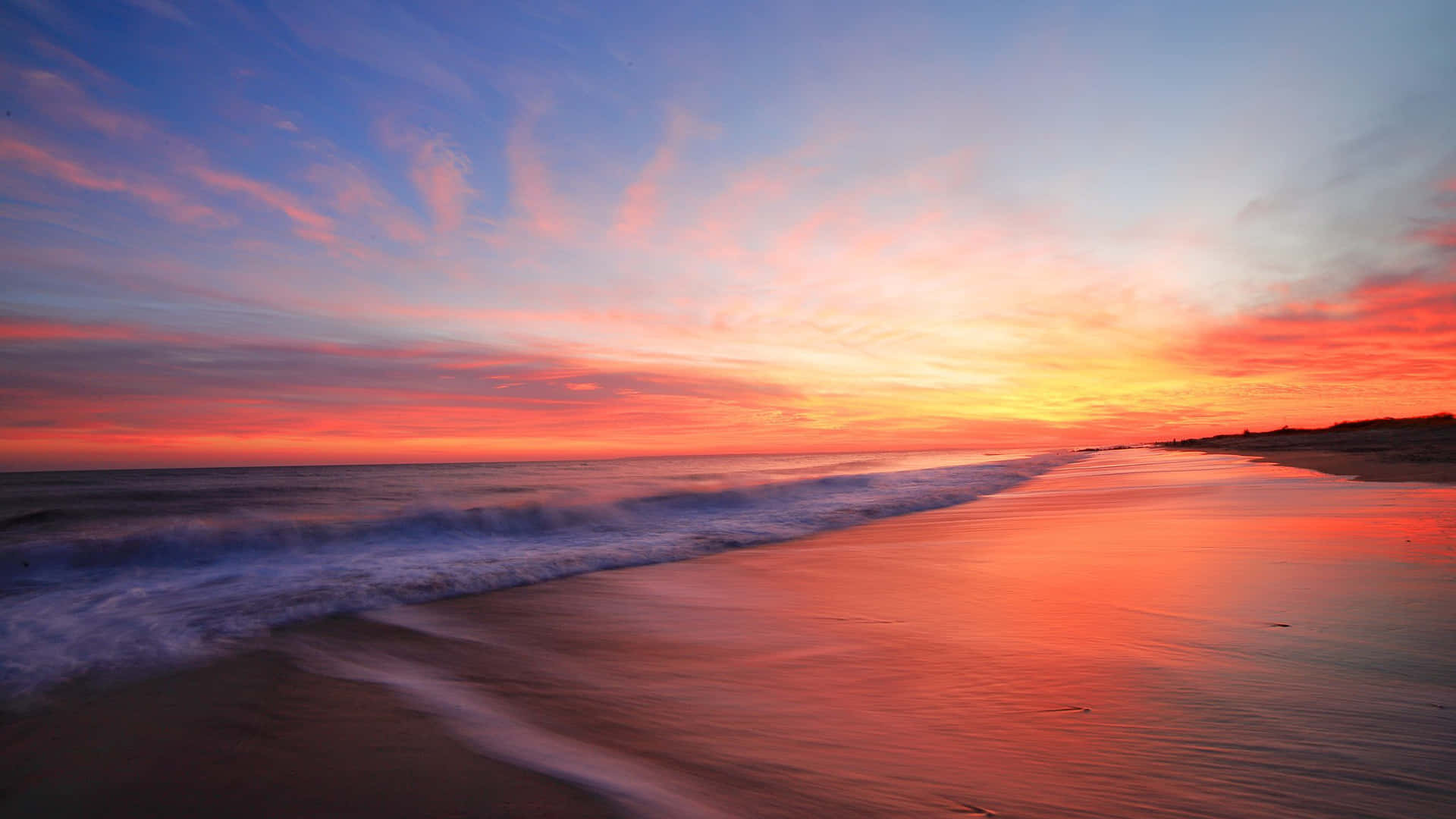 Sunset Wave, 1920 x 1080, sunset, Full HD Desktop Wallpaper