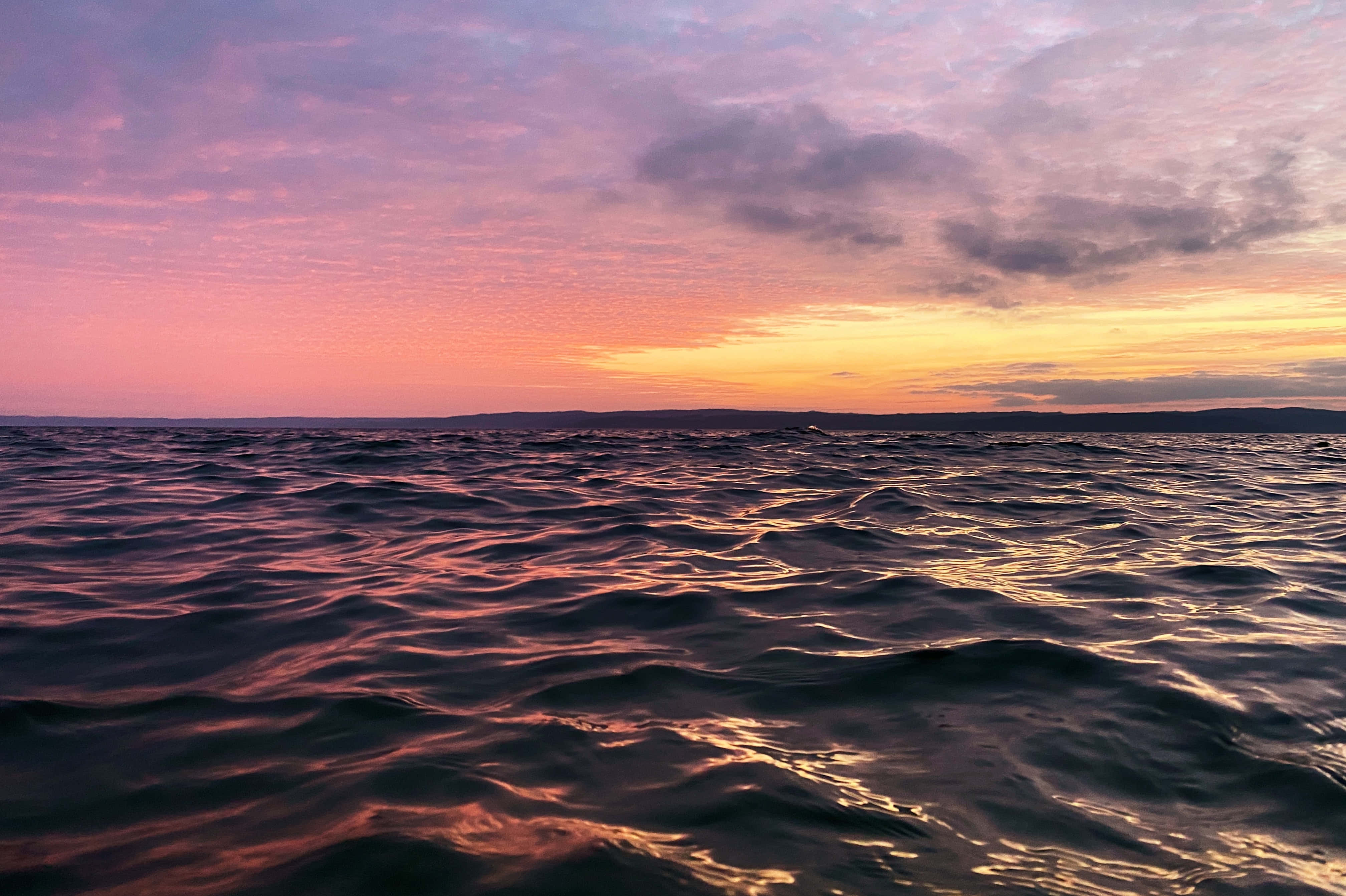 Sunset Wave, sunset, ocean, 4K Desktop Wallpaper
