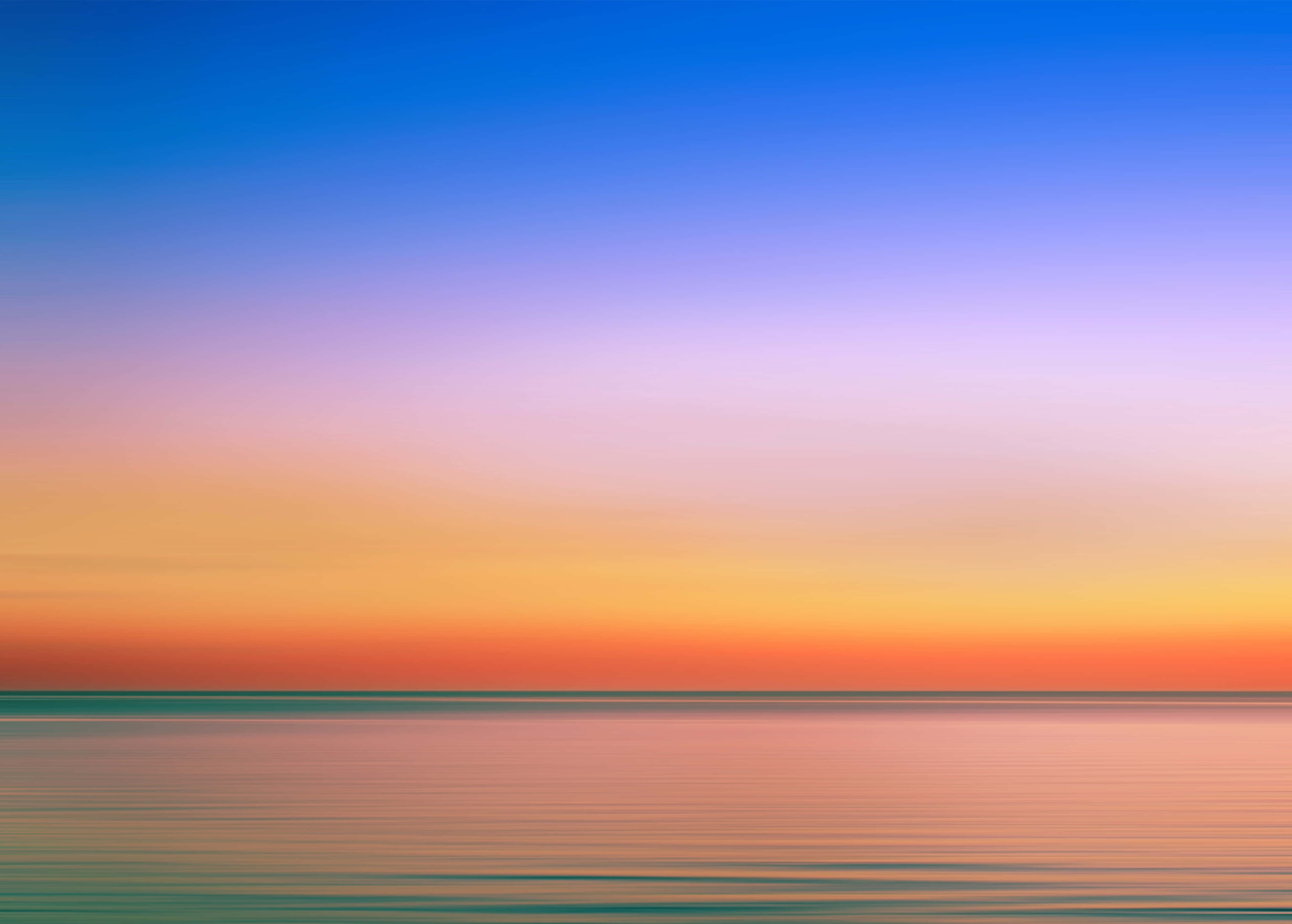 sunset, ocean, colorful sky, 4K Desktop Wallpaper