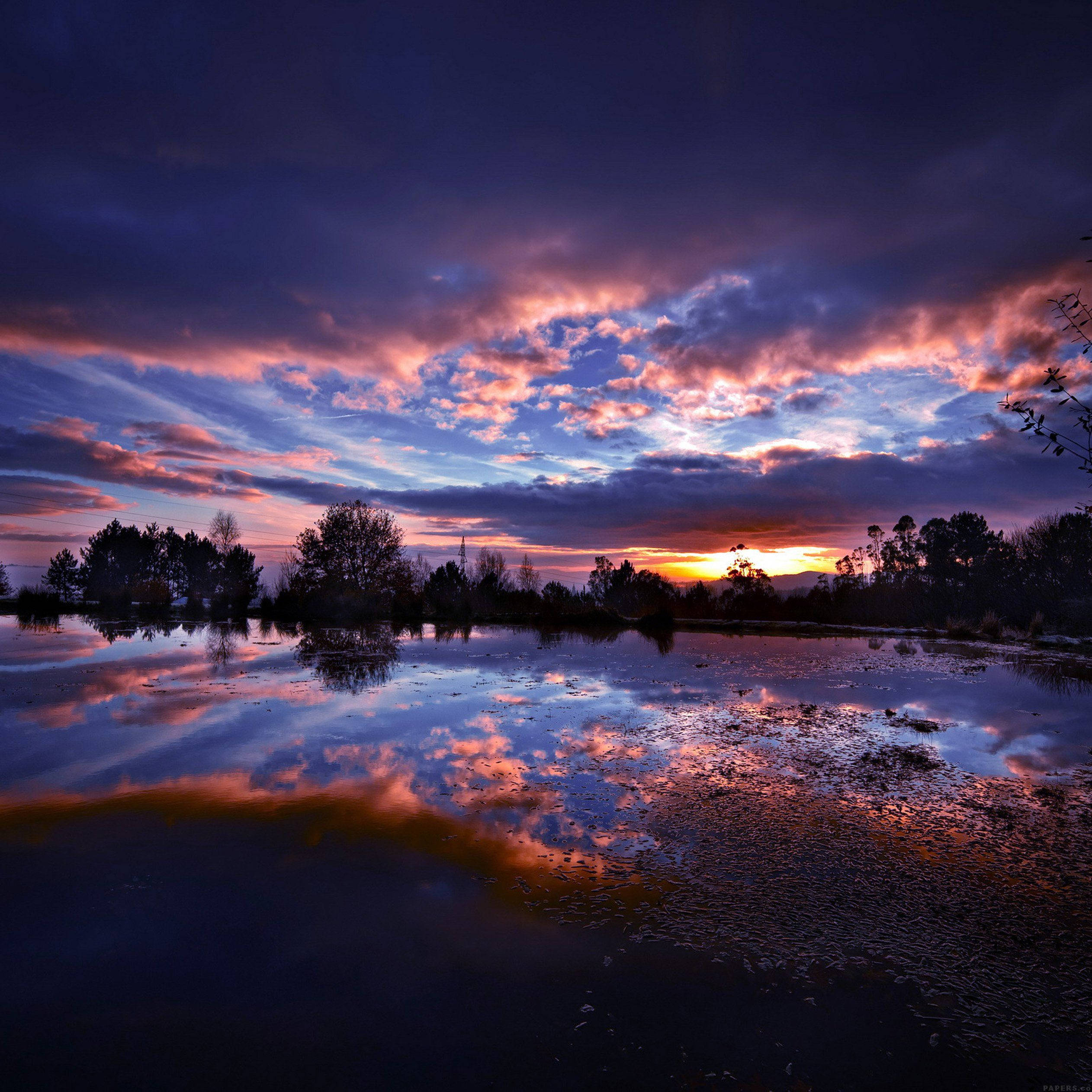 lake, sunset, golden hues, Full HD Desktop Wallpaper