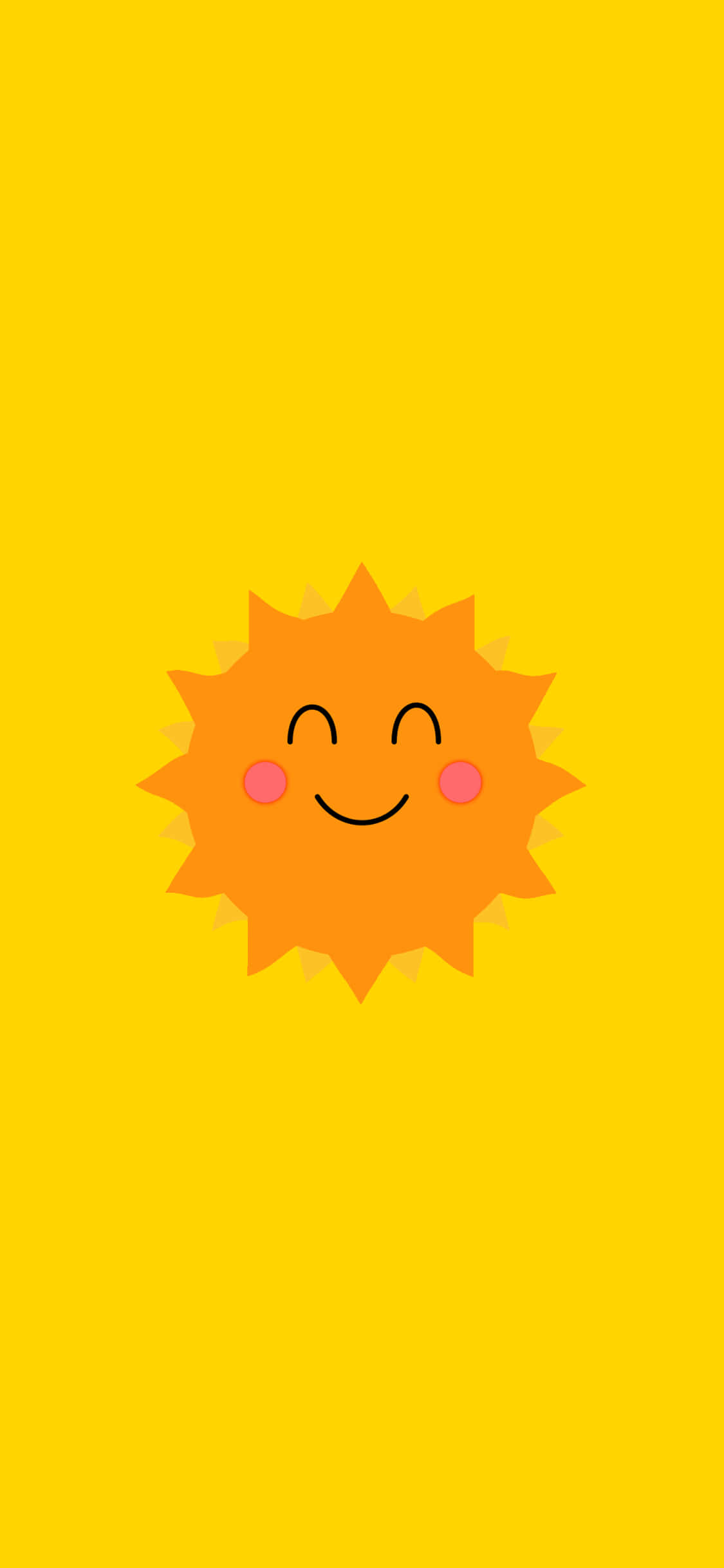 cute sunshine, cheerful cartoon sun, smiling face, Full HD Phone Wallpaper