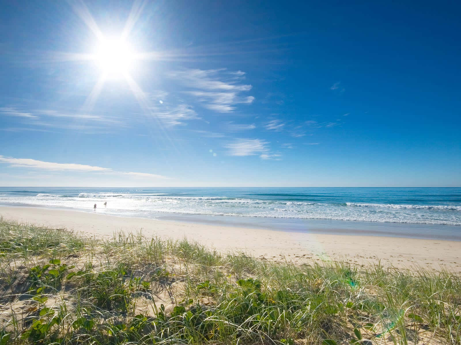 Sunshine Coast, sunset, sandy beach, HD Desktop Wallpaper