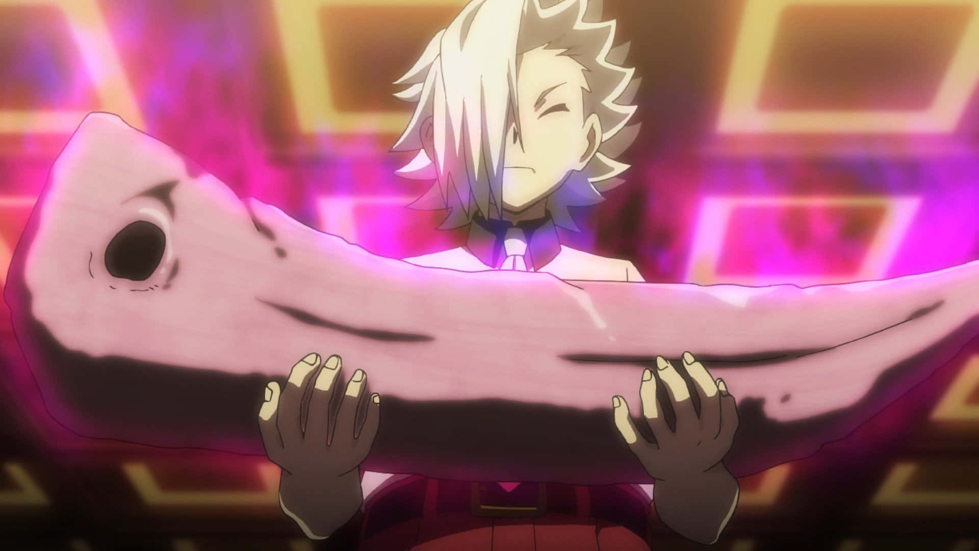 Suoh Genji, pink glowing creature, one eye, Full HD Desktop Wallpaper
