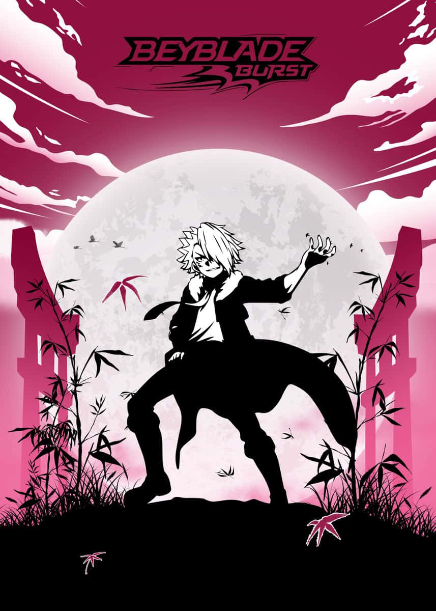 Suoh Genji, white hair, large moon, SD Phone Wallpaper