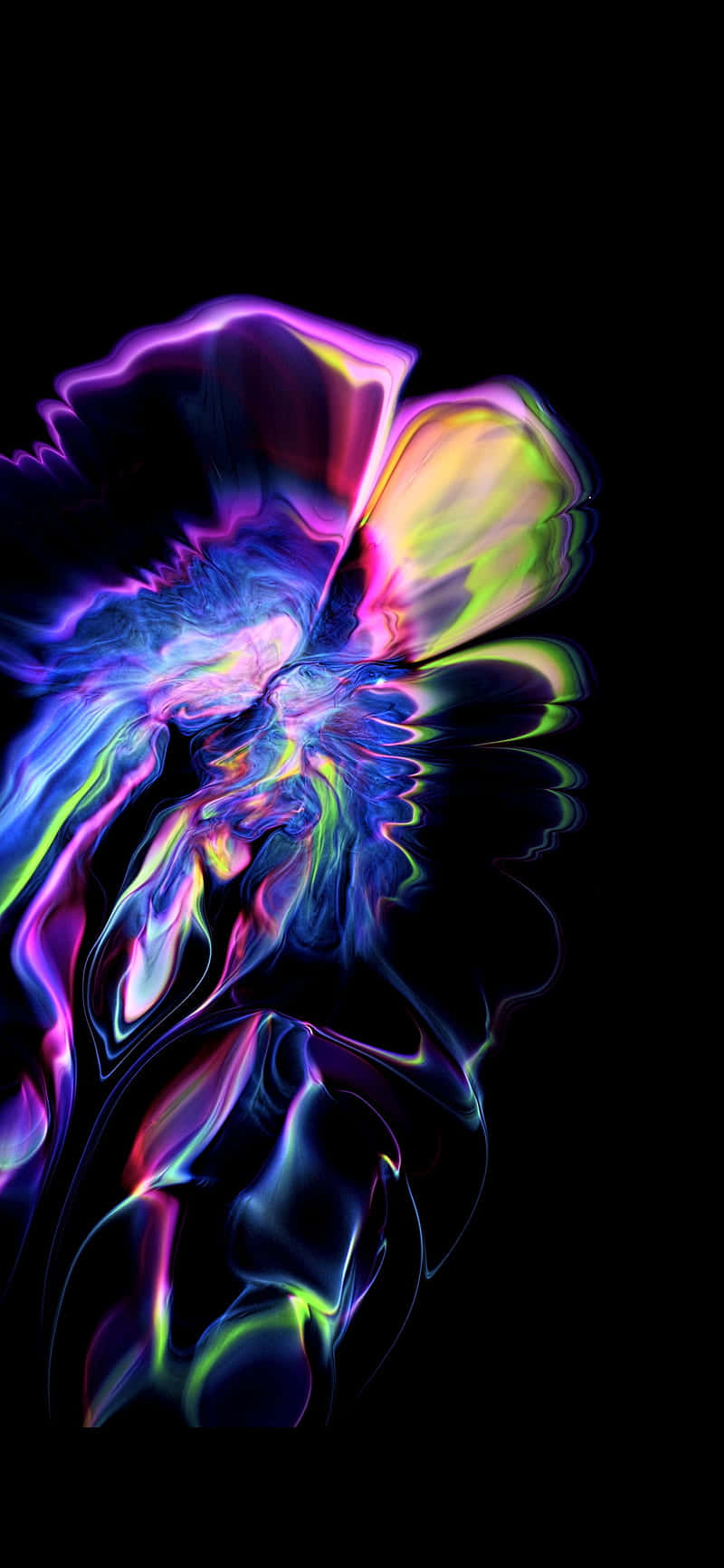 Super Amoled Display, neon liquid, abstract swirls, HD Phone Wallpaper
