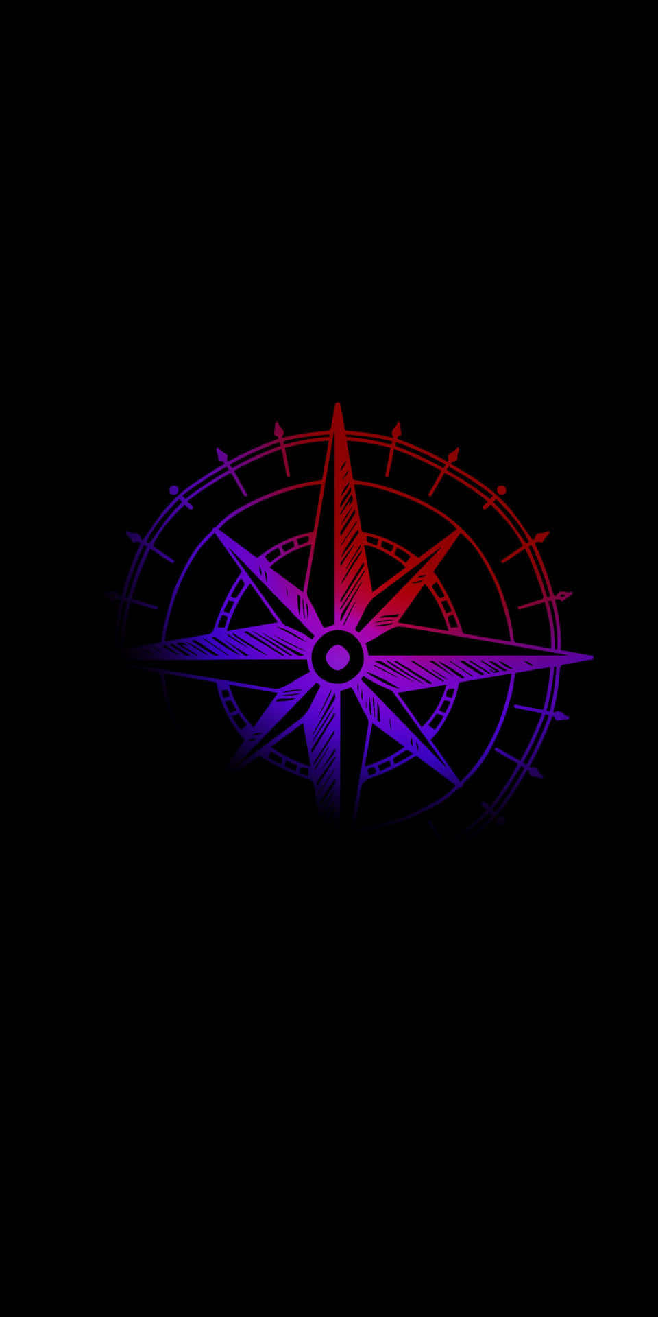 Gradient Compass, Super Amoled Display, red, Full HD Phone Wallpaper
