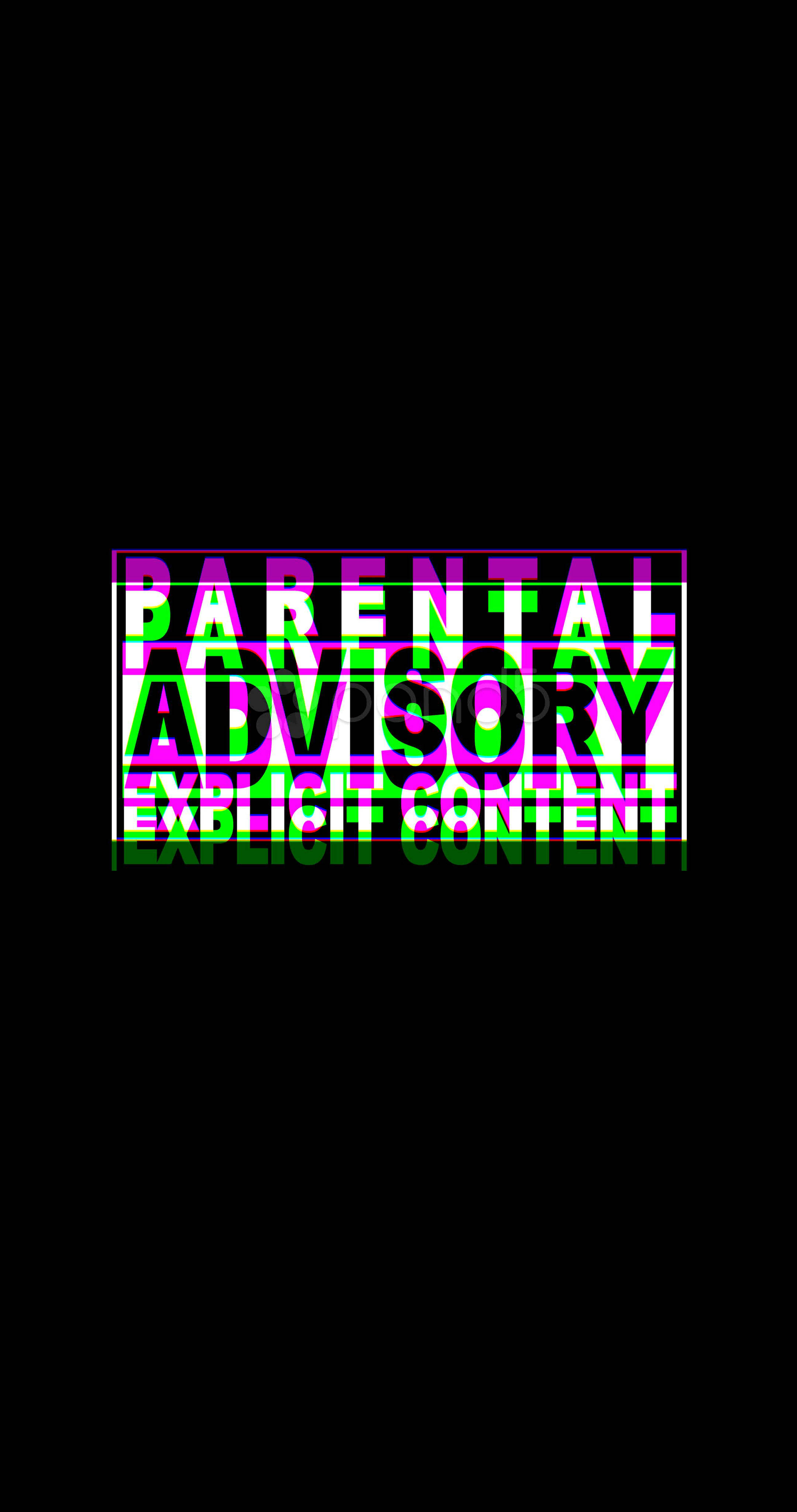 Parental Advisory Explicit Content, neon pink, green, 4K Phone Wallpaper