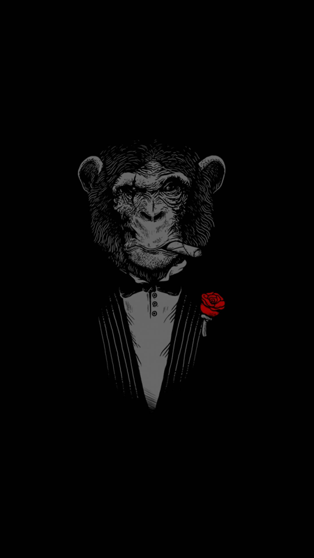 Super Amoled, gangster monkey, chimpanzee, Full HD Phone Wallpaper