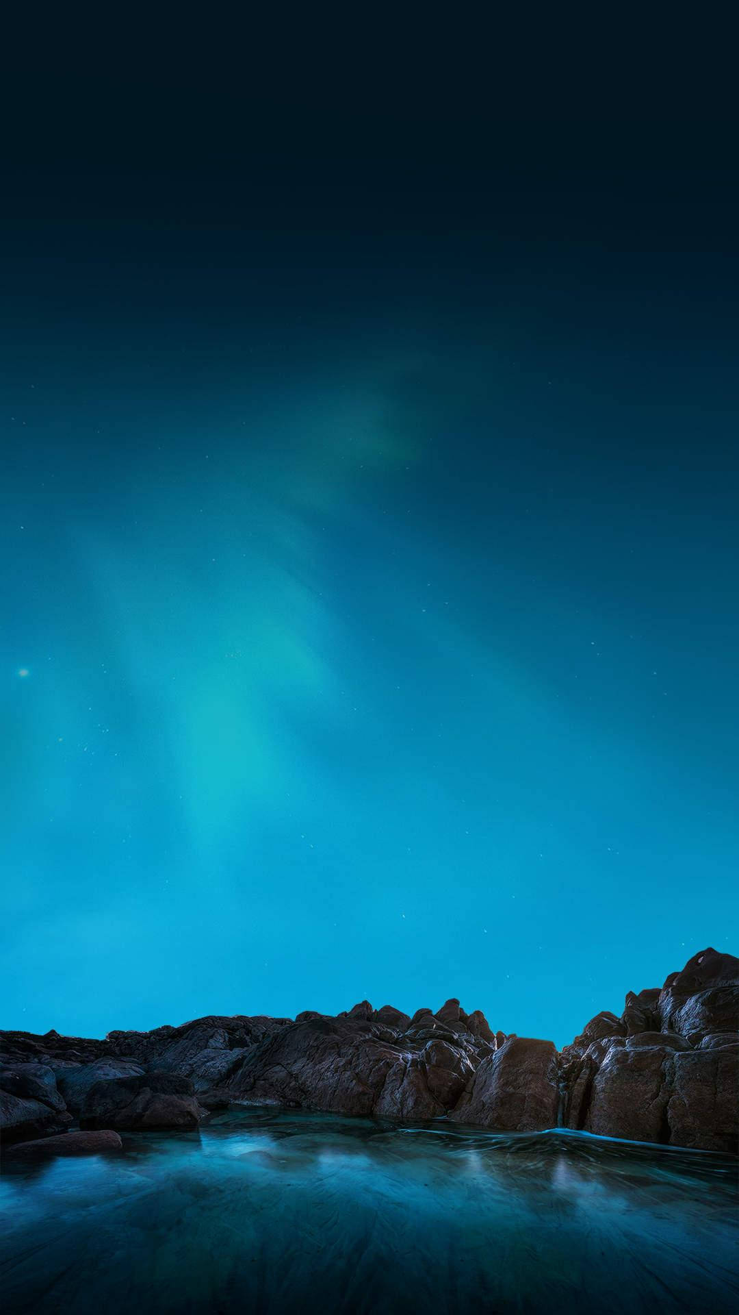Super Amoled, northern lights, teal, Full HD Phone Wallpaper