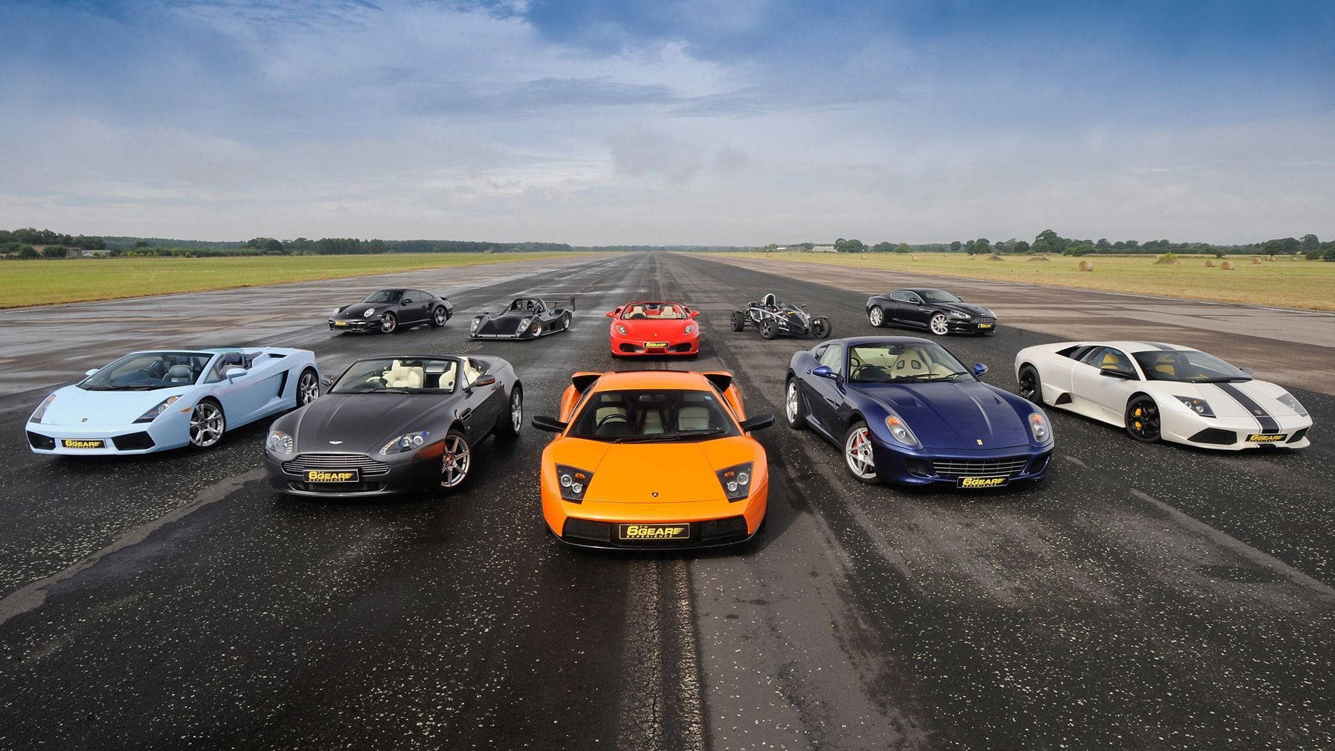 sports supercar models, high-performance sports cars, vibrant colors, Full HD Desktop Wallpaper