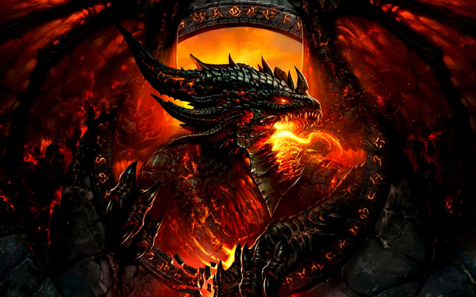 Super Cool, dragon, glowing red eyes, HD Desktop Wallpaper