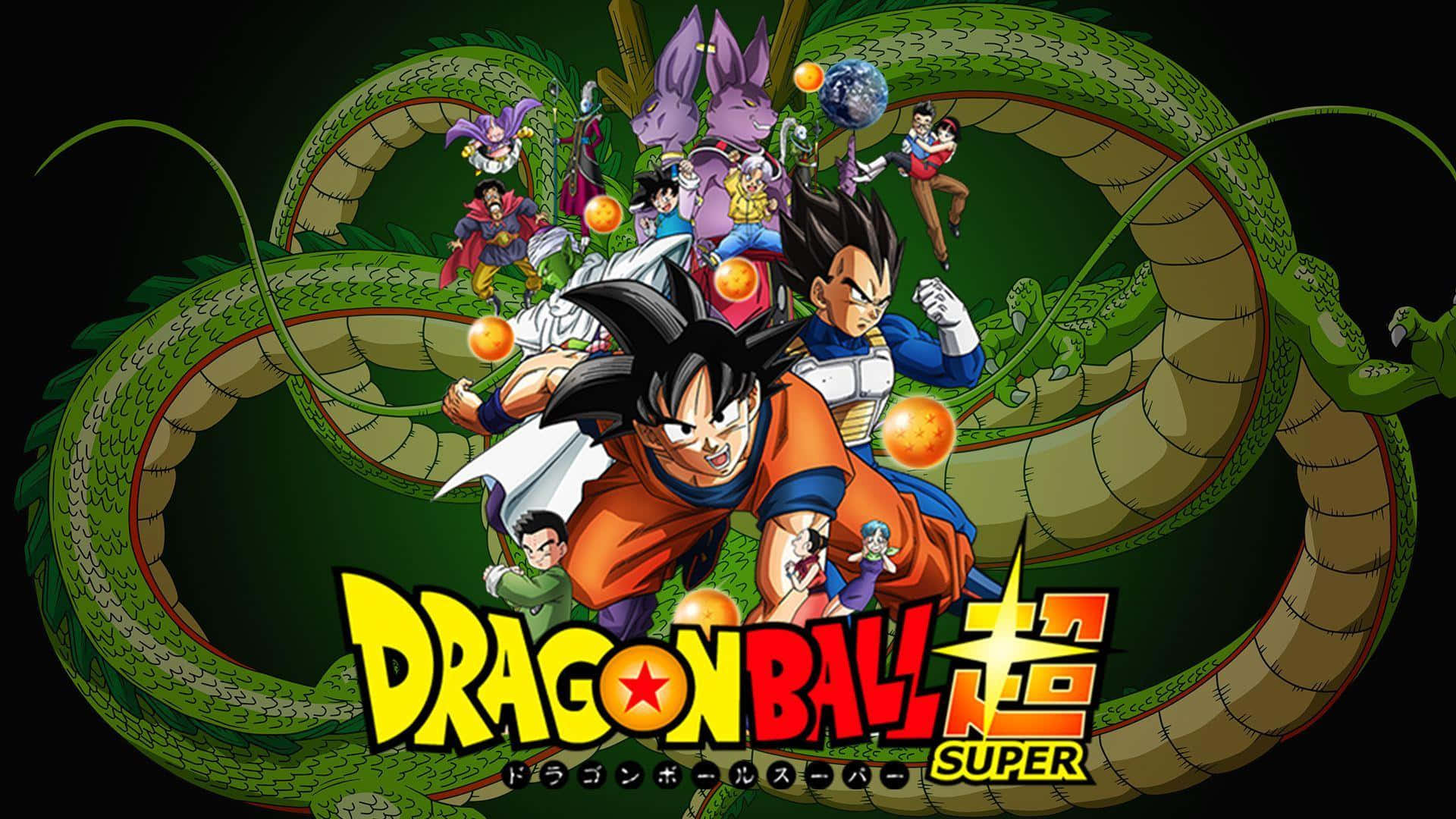 Super Dragon Ball, Dragon Ball Super, giant green dragon, Full HD Desktop Wallpaper