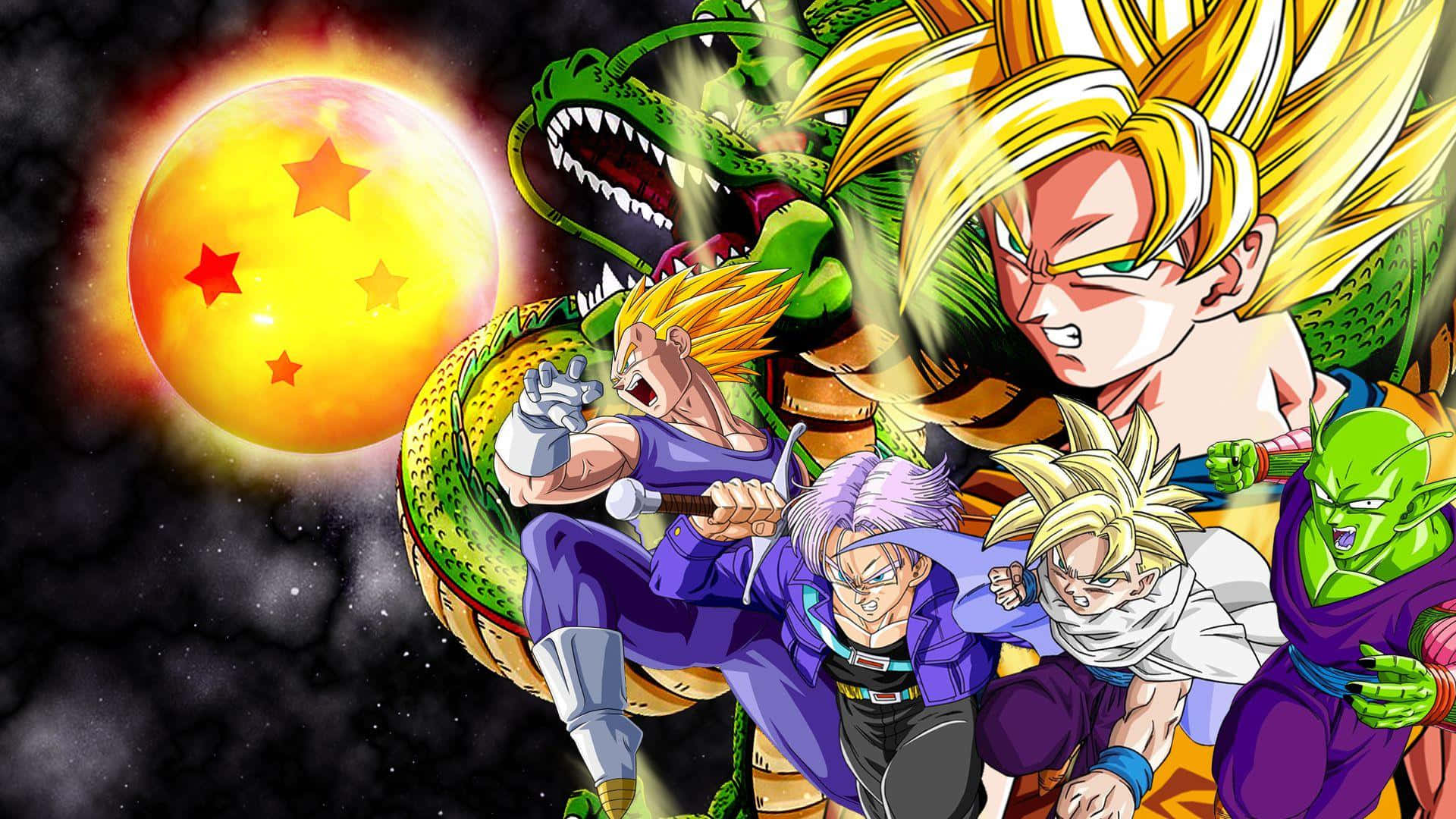 Dragon Ball, cosmic scene, glowing planet, Full HD Desktop Wallpaper