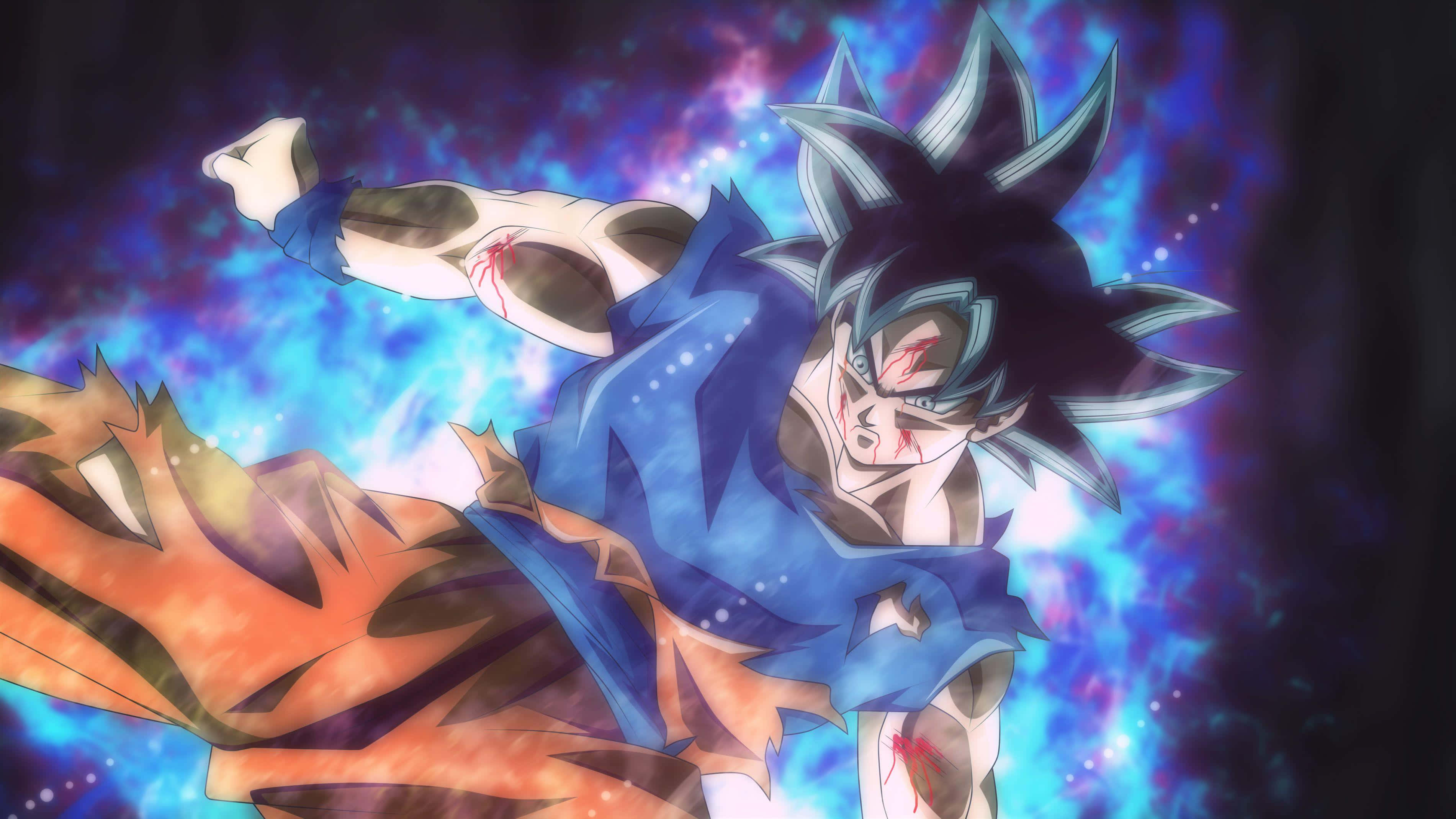 Dragon Ball Z, spiky hair, blue aura, 2K Desktop Wallpaper